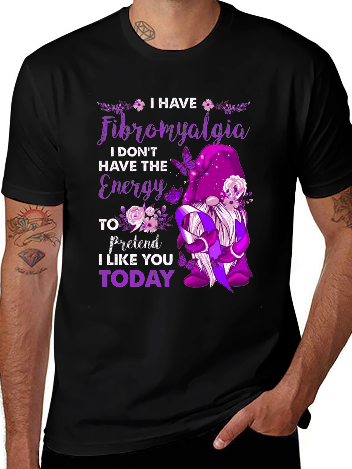Fibromyalgia Awareness T-Shirt - I Dont Have The Energy