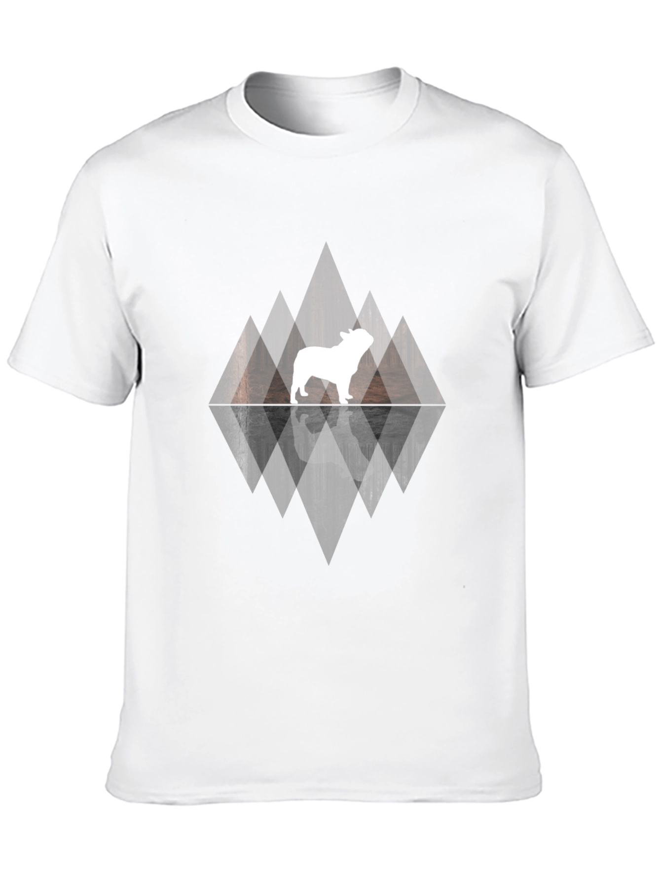 Dog Silhouette Graphic Print Black Tee
