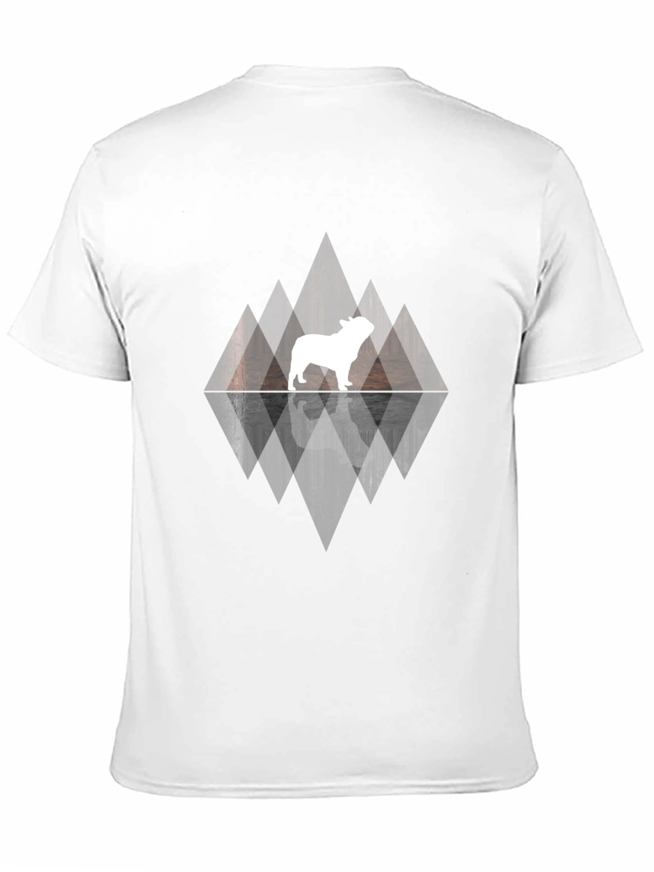 Dog Silhouette Graphic Print Black Tee