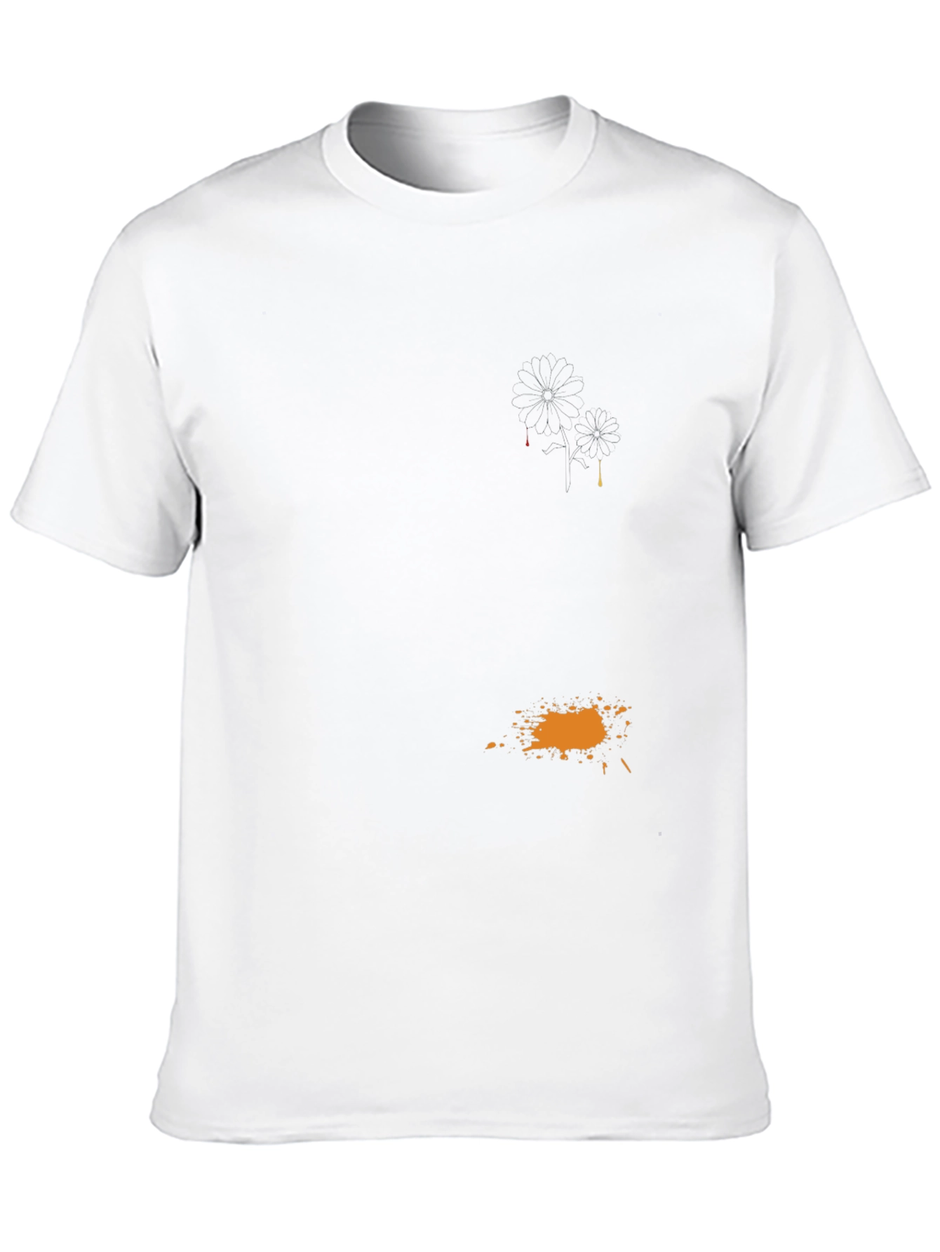 Mens Black Casual T-Shirt with Graphic Detail