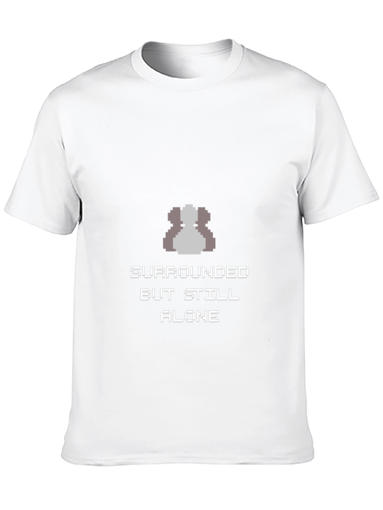 Surrounded but Still Alone Pixel Art T-Shirt