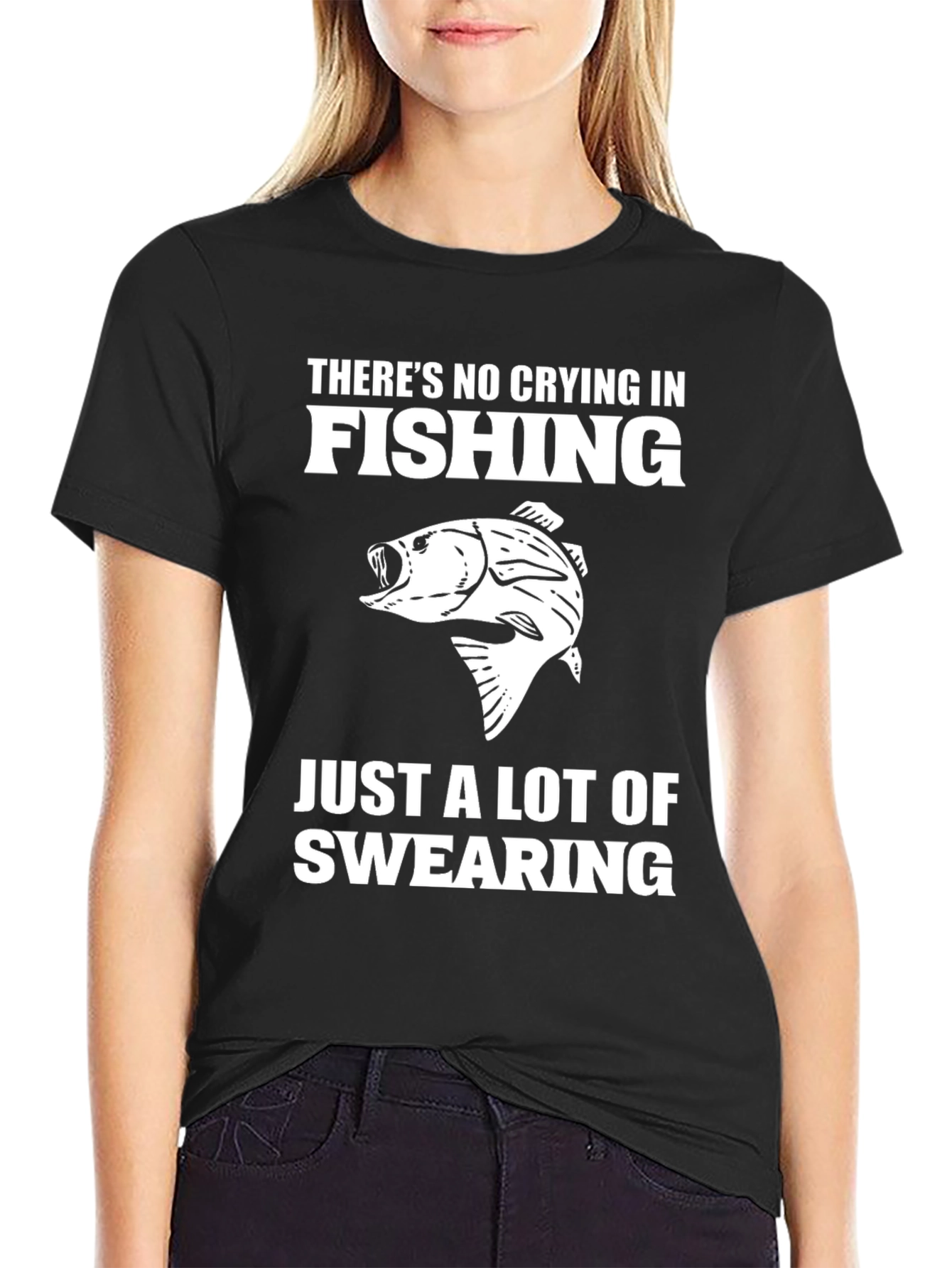 Fishing T-Shirt - No Crying Just Swearing