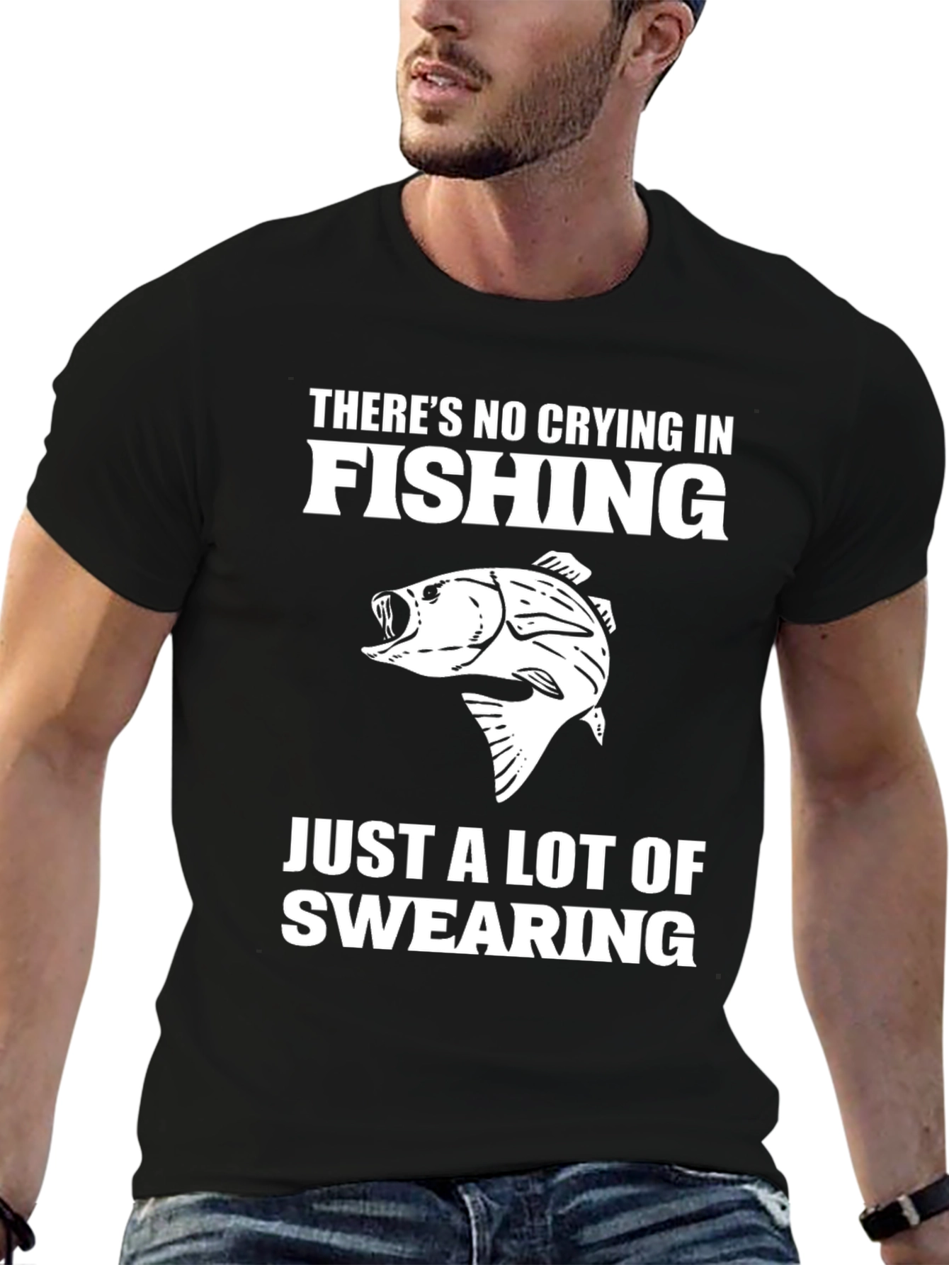 Fishing T-Shirt - No Crying Just Swearing
