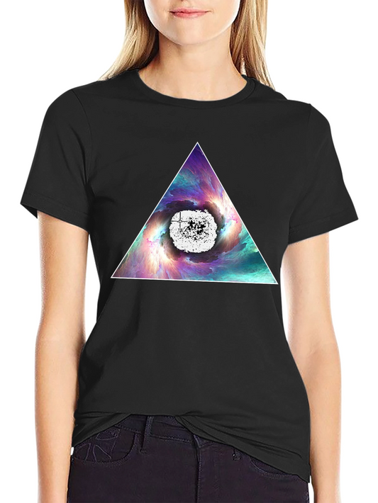 Cosmic Triangle Graphic Tee - Black