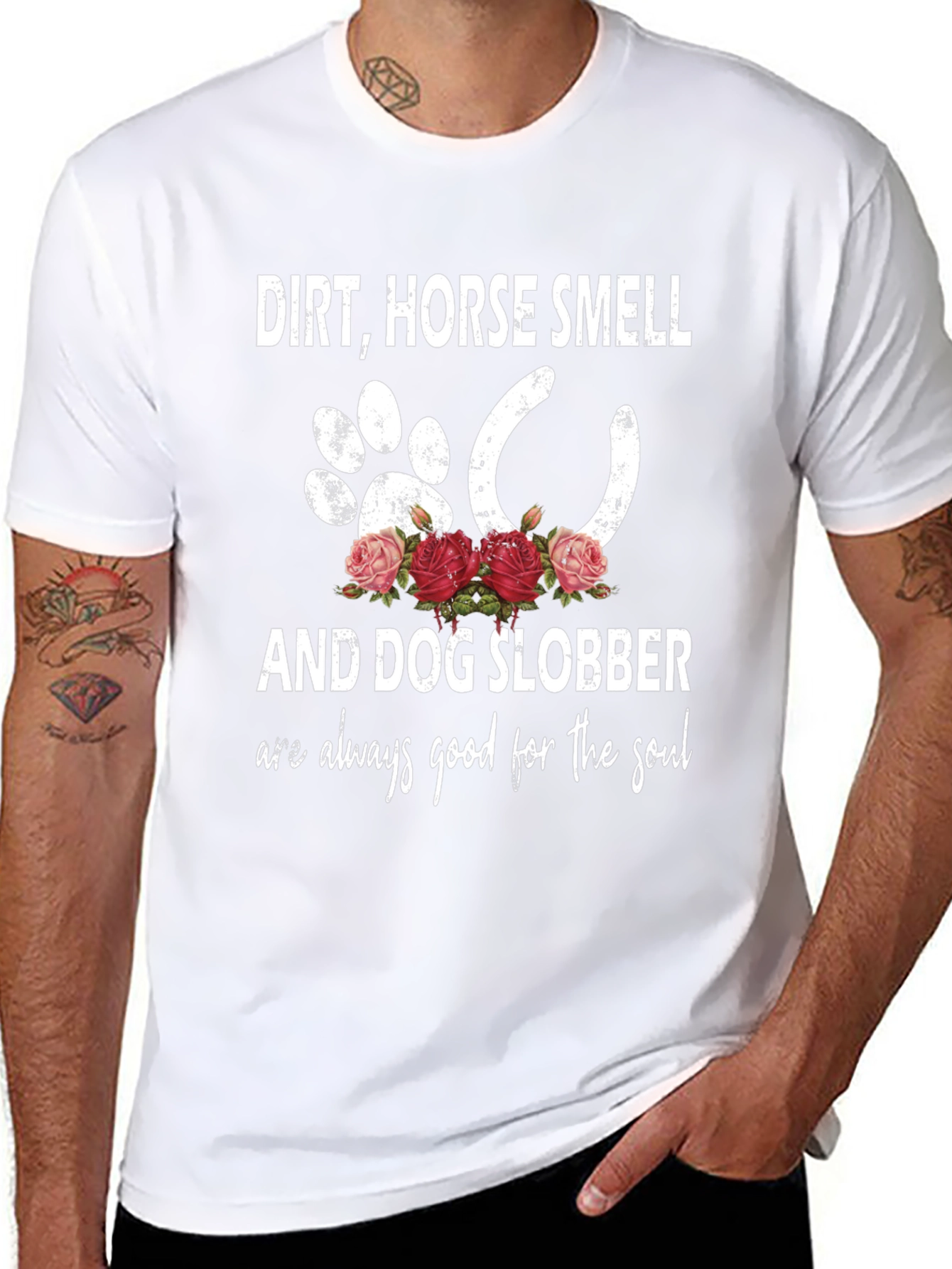 Dirt Horse Smell Dog Slobber Graphic T-Shirt