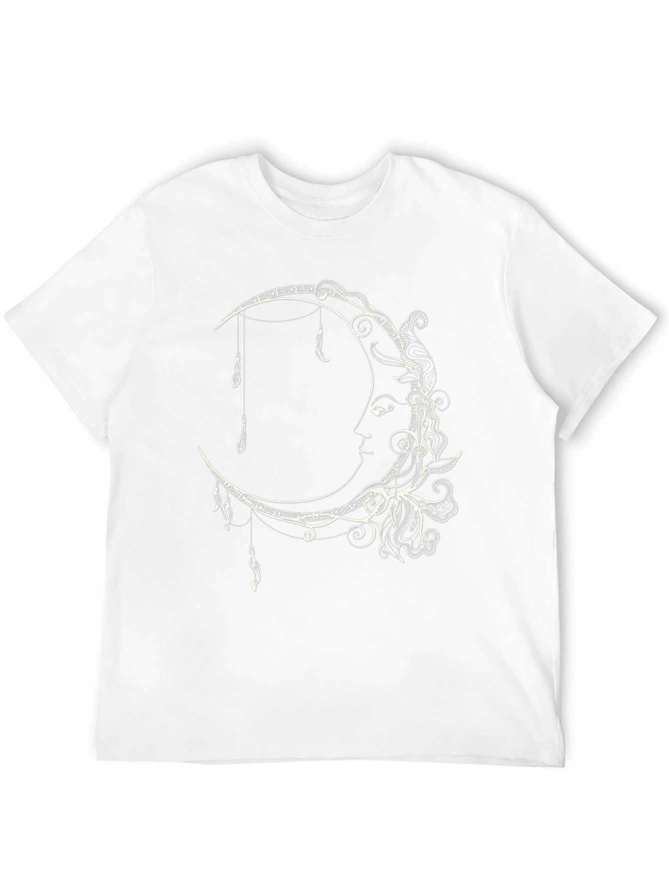 Celestial Moon T-Shirt - Artistic Crescent Moon Design