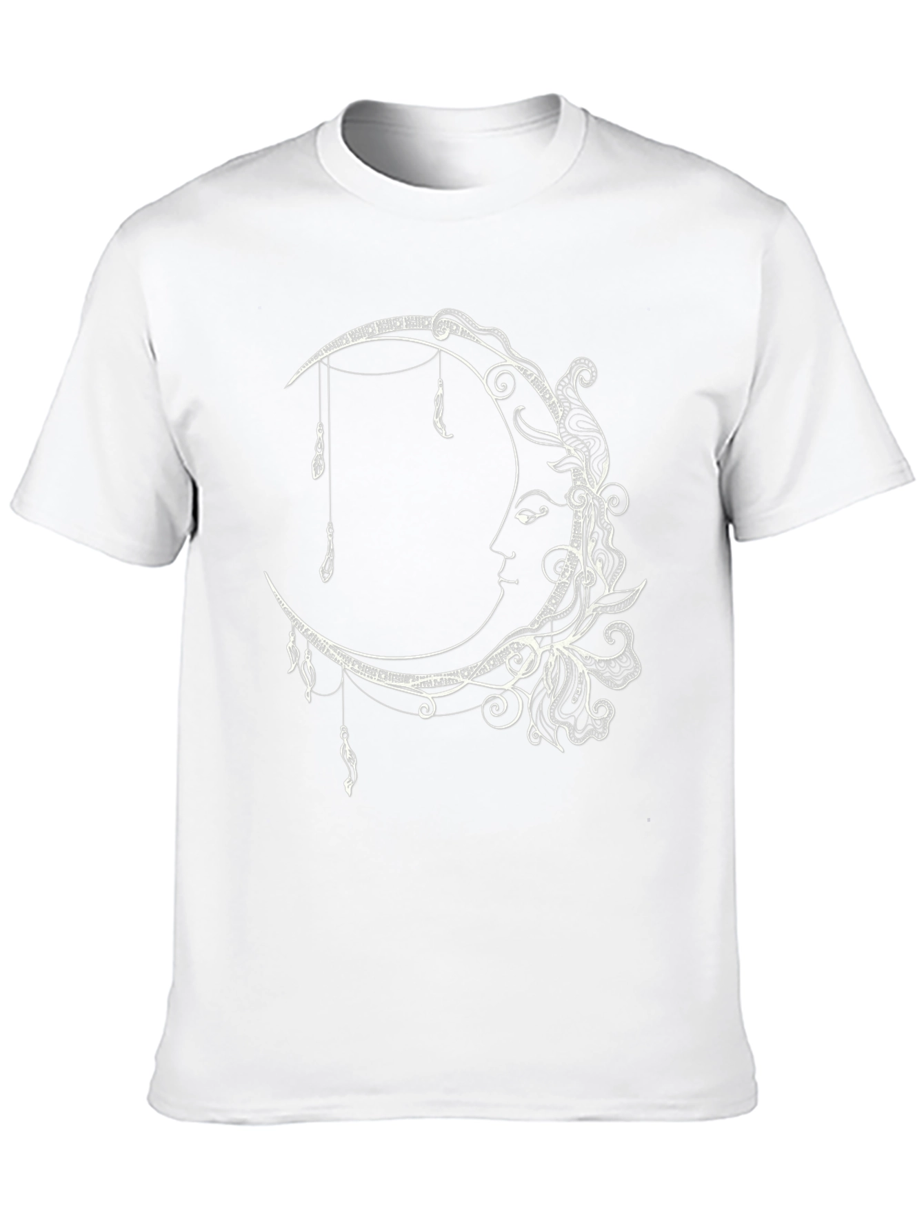 Celestial Moon T-Shirt - Artistic Crescent Moon Design