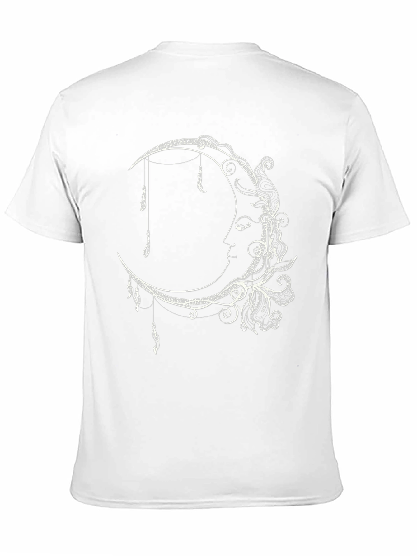 Celestial Moon T-Shirt - Artistic Crescent Moon Design
