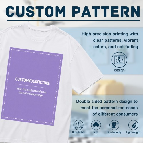 Custom Double‑Sided Printed Short Sleeve T‑Shirt | Personalized Front & Back Tee, Single Unit
