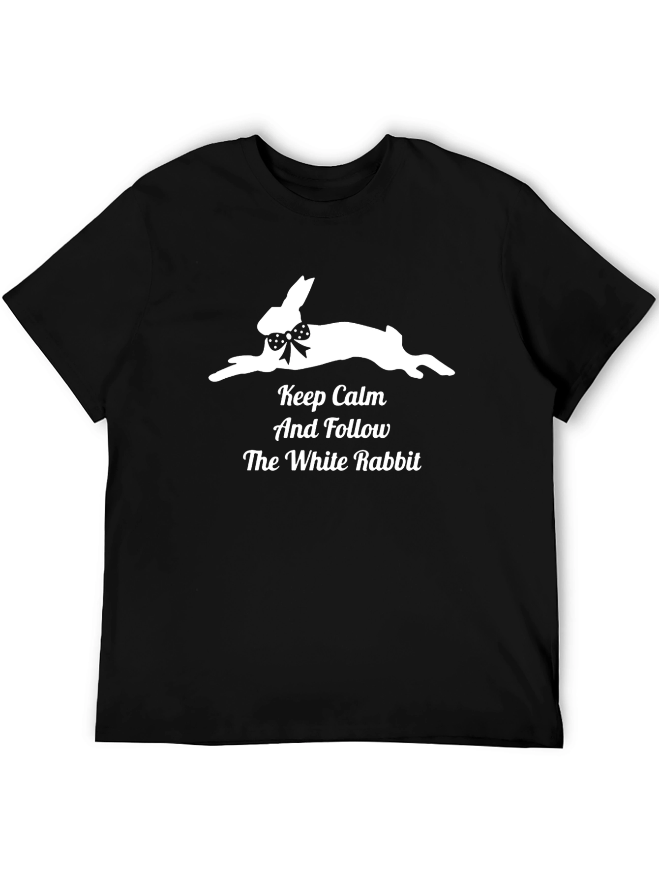 Keep Calm White Rabbit Graphic T-Shirt
