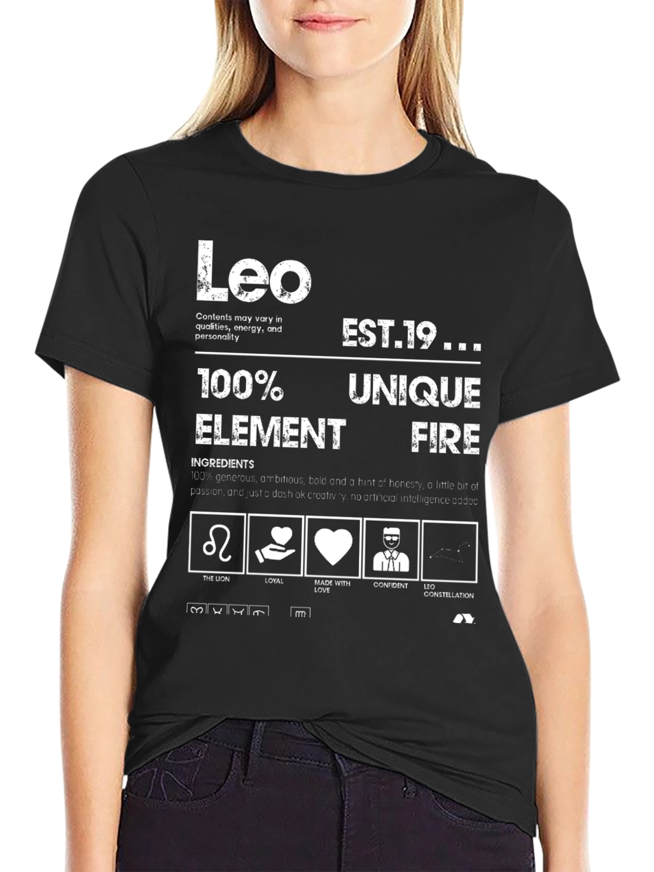 Leo Zodiac Element Fire Graphic T-Shirt
