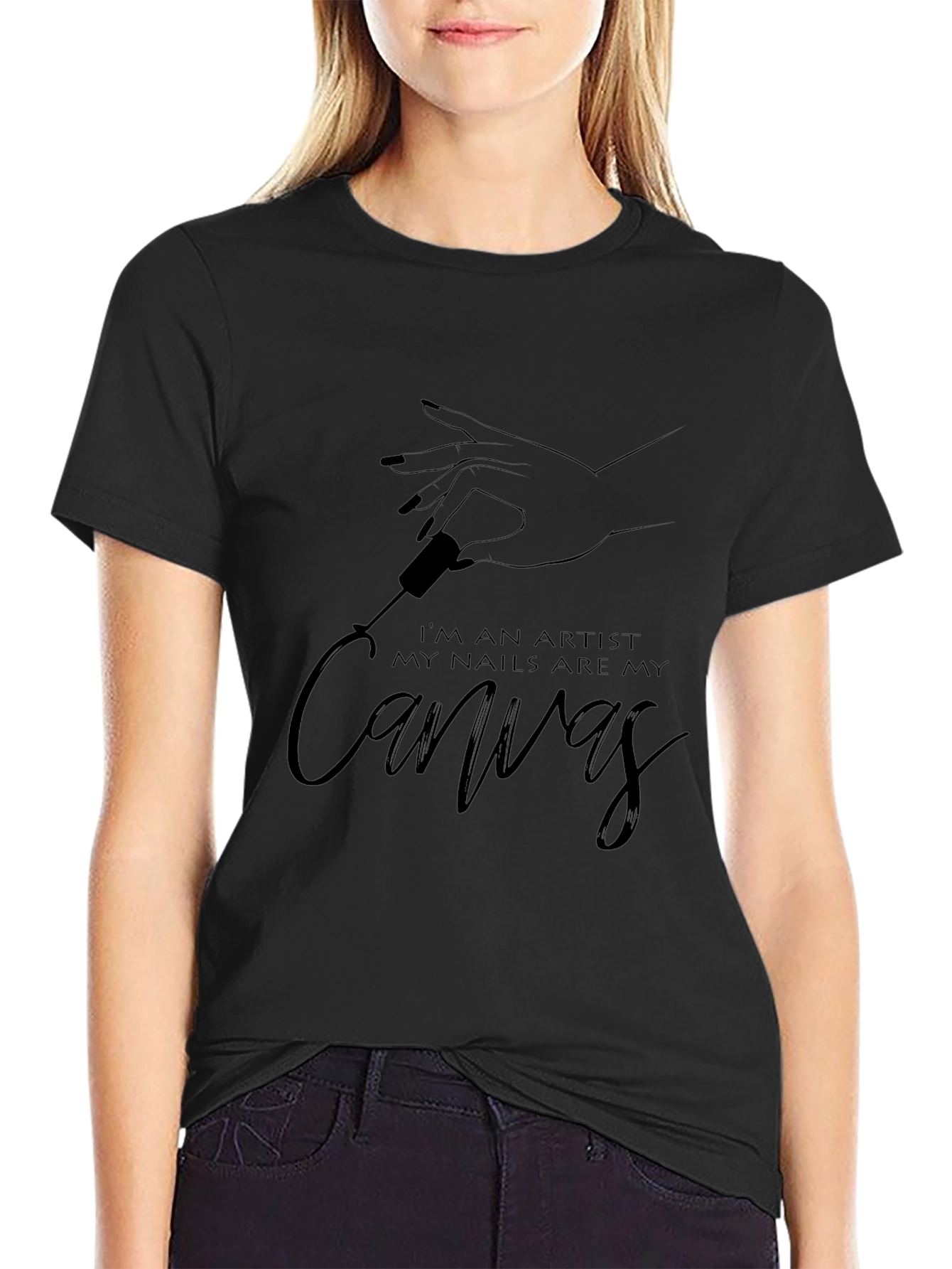 Artist Canvas Nail Art T-Shirt