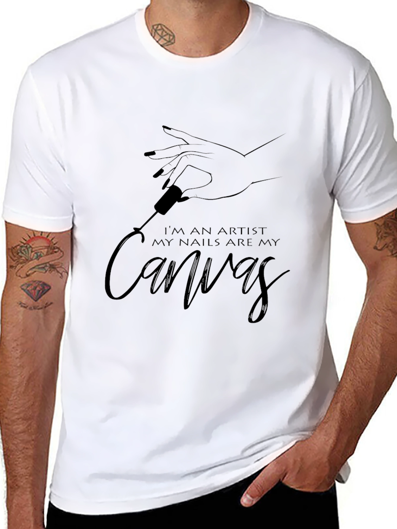 Artist Canvas Nail Art T-Shirt