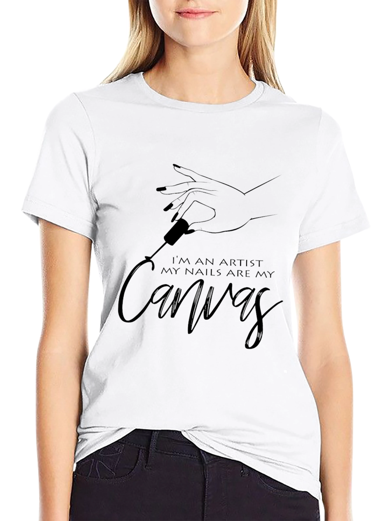 Artist Canvas Nail Art T-Shirt