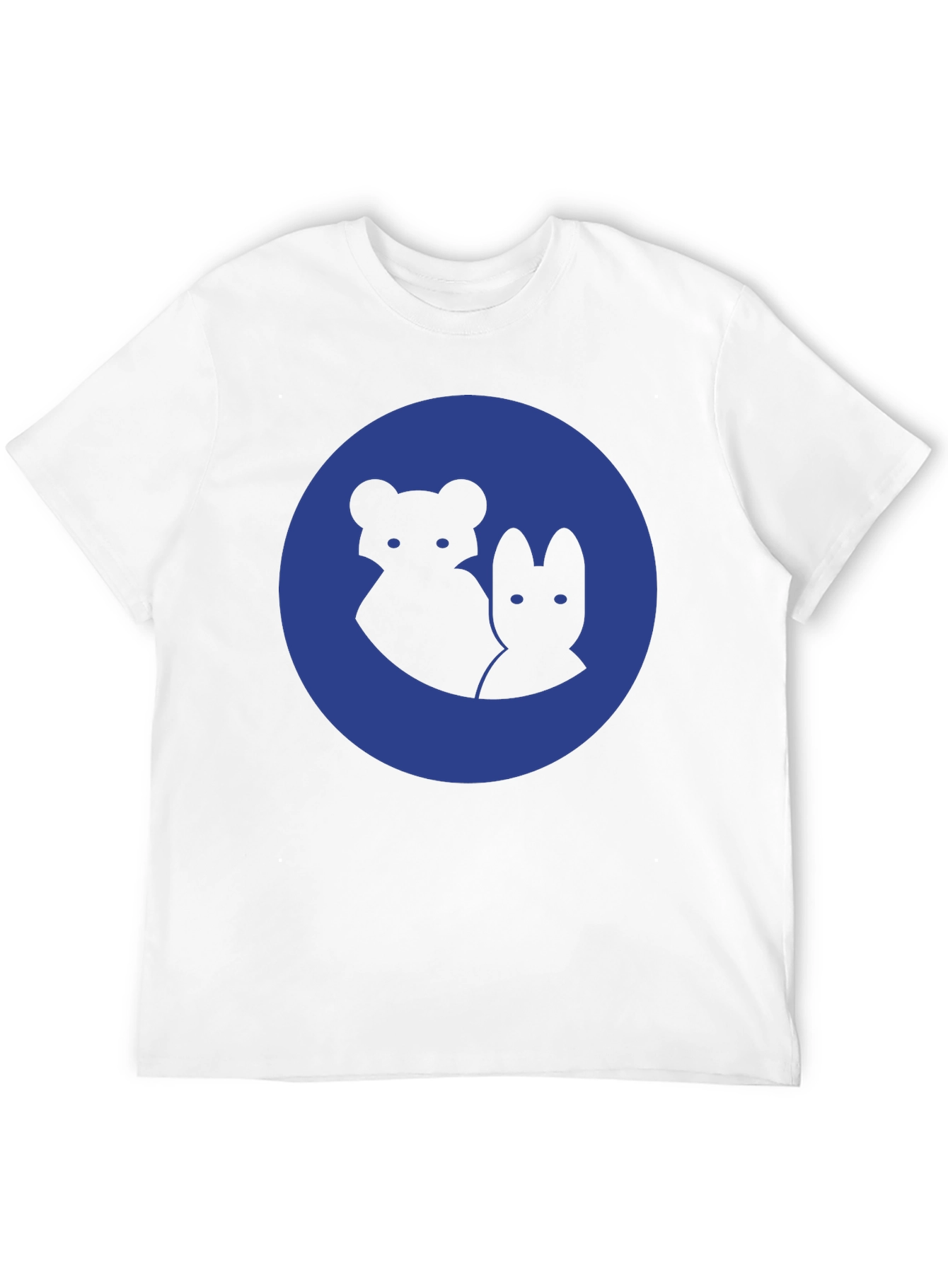 Blue Circle Animal Graphic T-Shirt