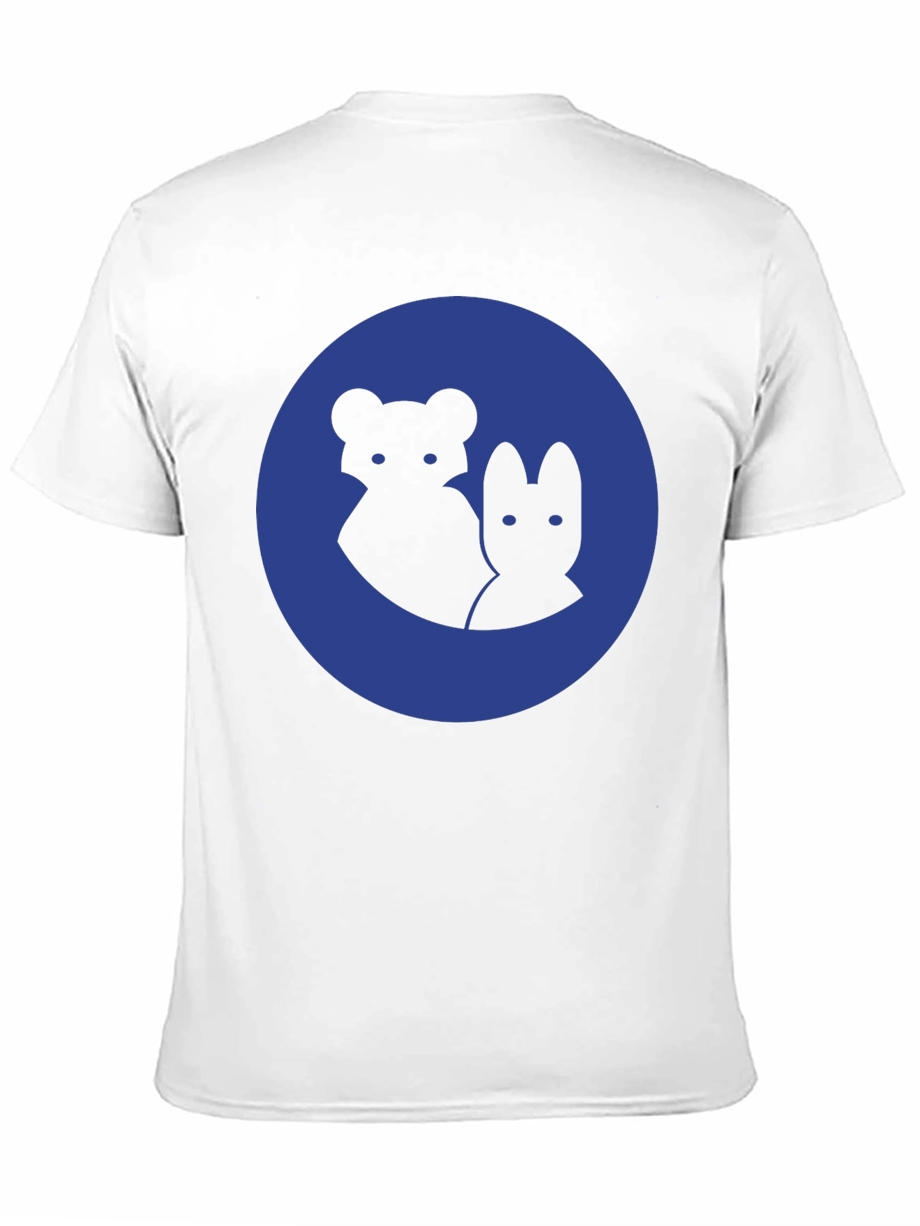 Blue Circle Animal Graphic T-Shirt