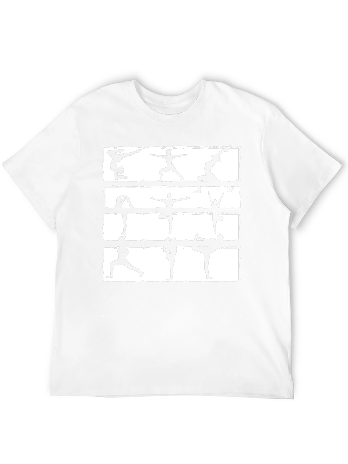 Yoga Pose Graphic Tee - Unisex Black Cotton T-Shirt