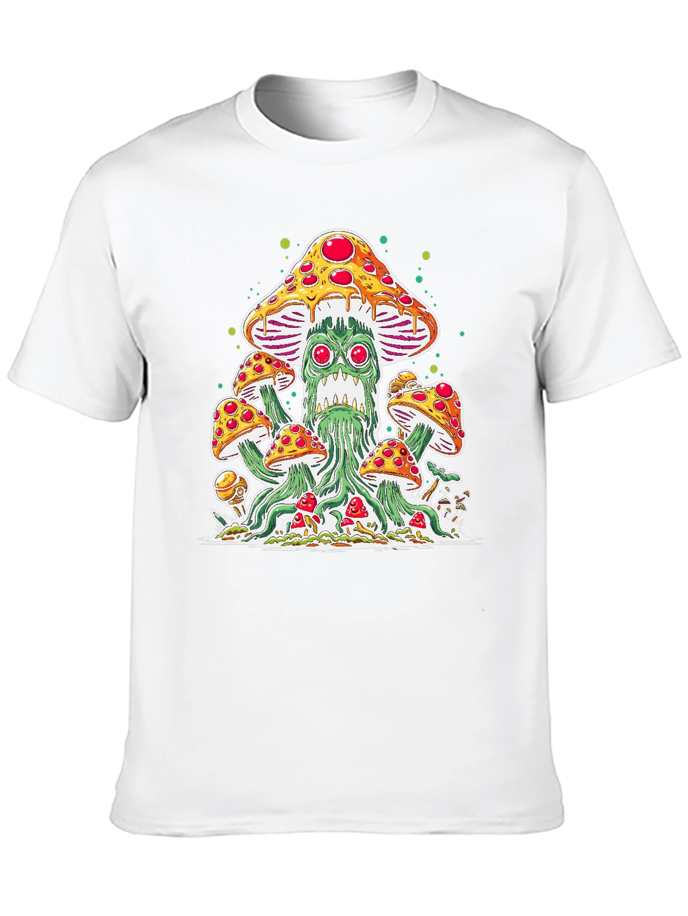 Pizza Mushroom Graphic Tee - Funky Unisex T-Shirt