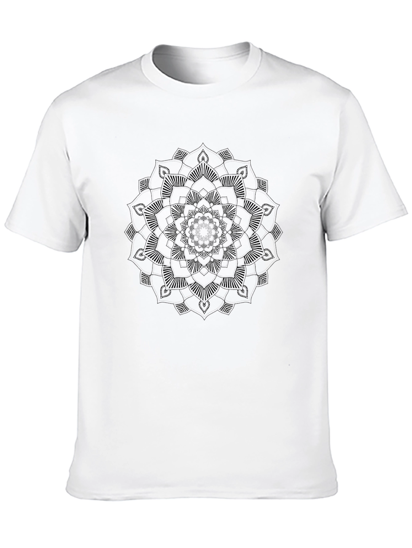 Black Mandala Graphic Tee - Stylish Casual Wear