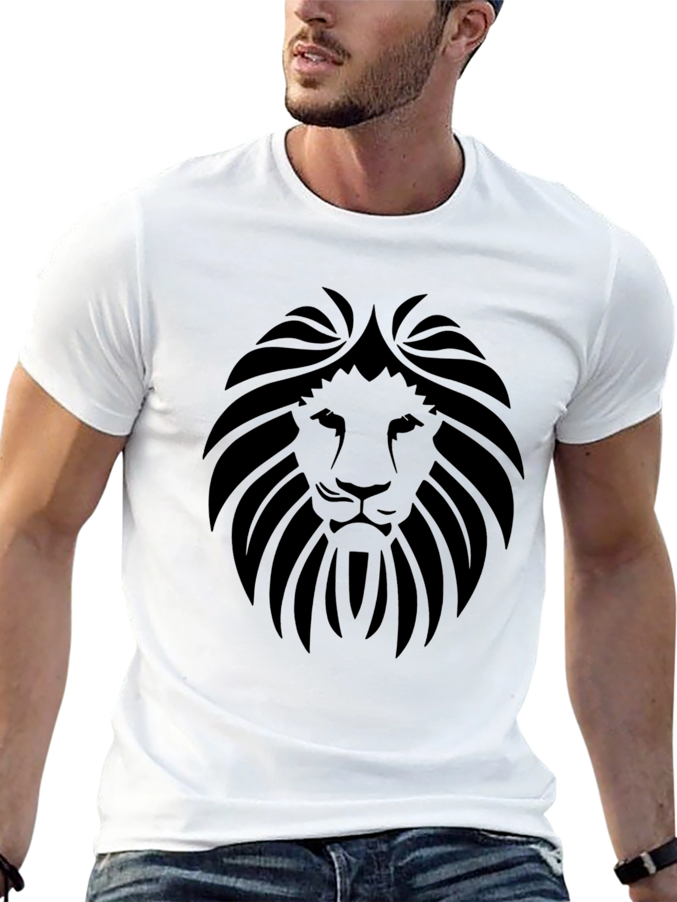 Black Lion Graphic Tee - Mens Fashion