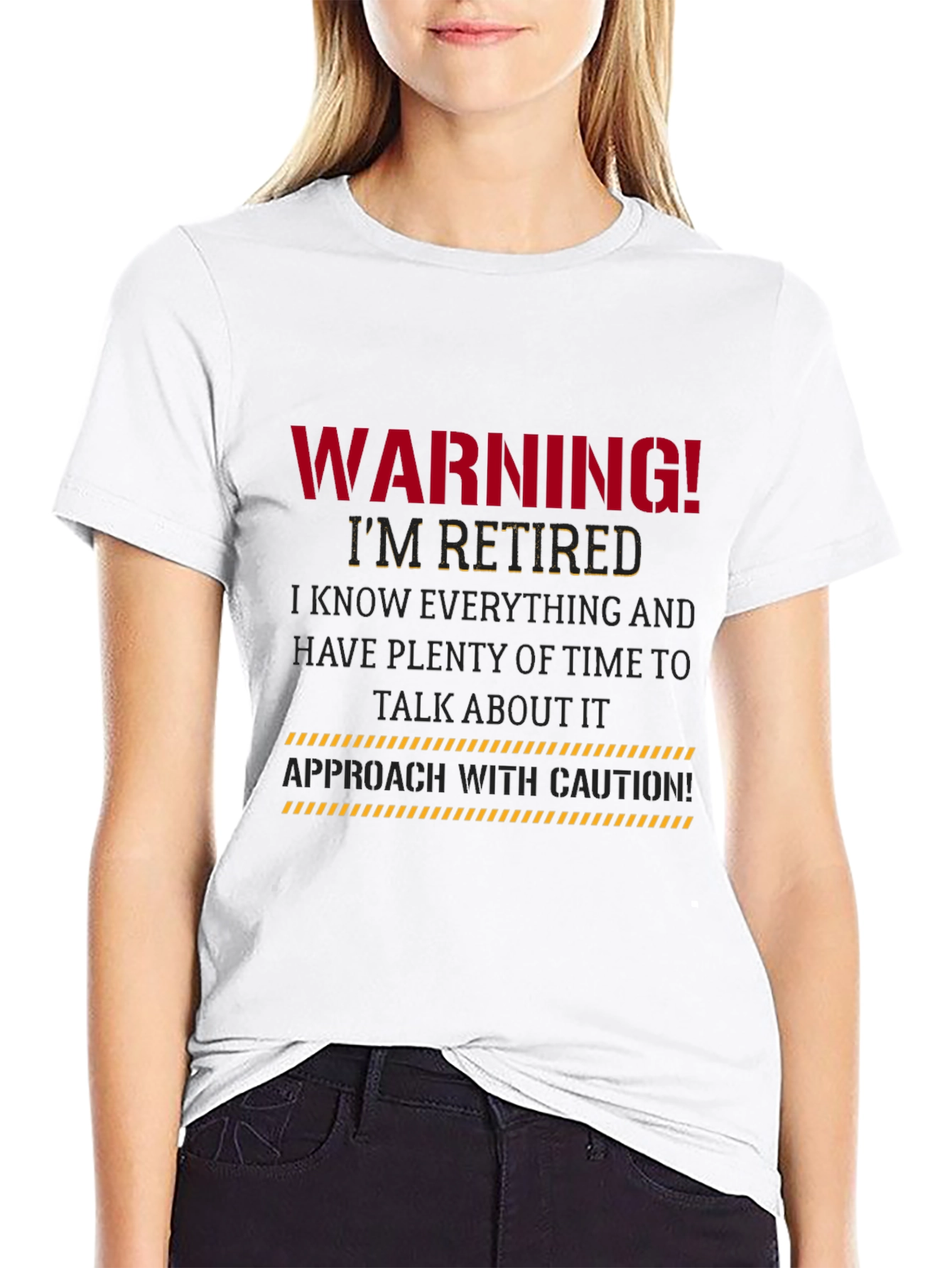 Warning Im Retired Black T-Shirt