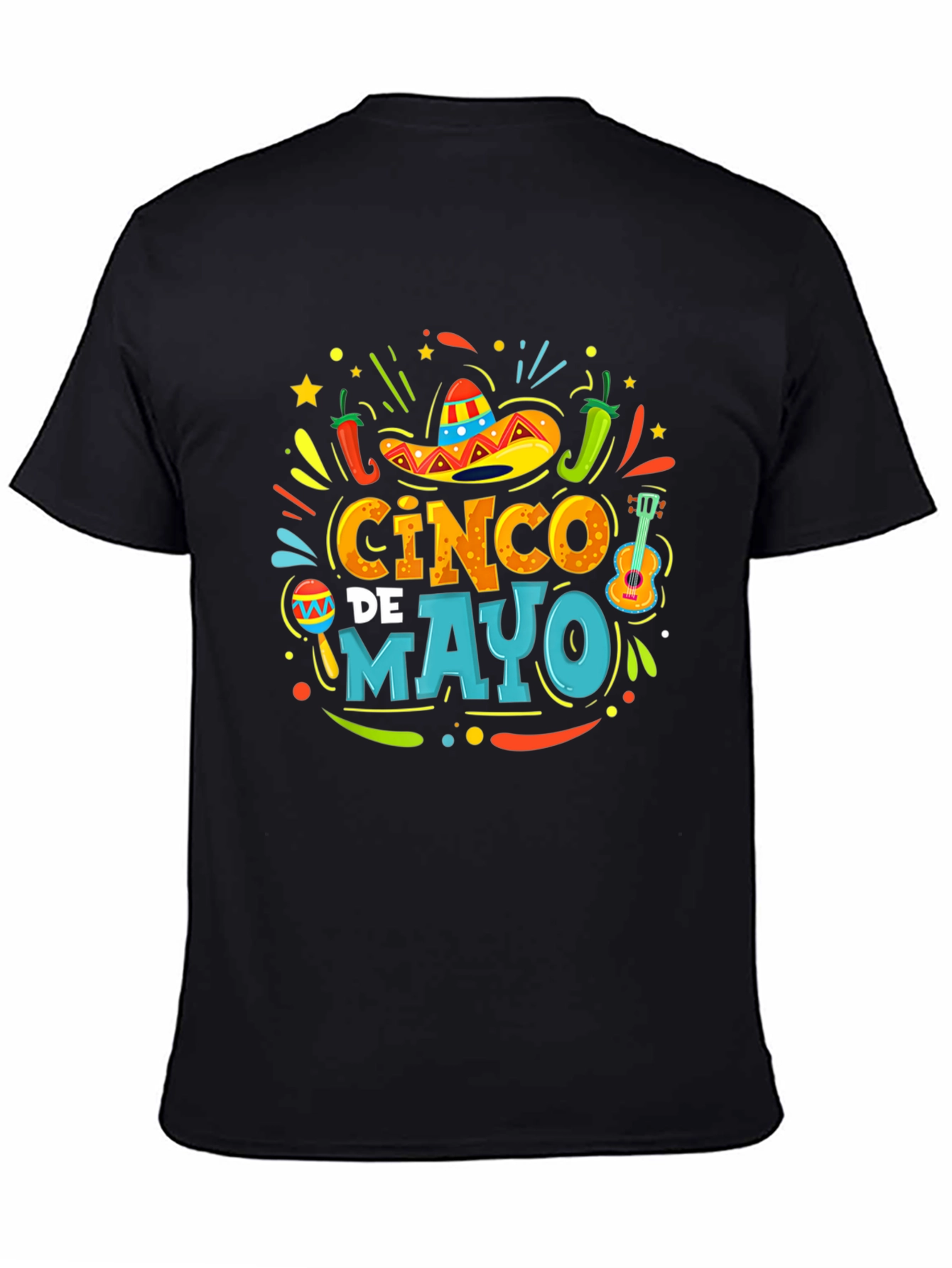 Cinco de Mayo Fiesta T-Shirt - Black Graphic Tee