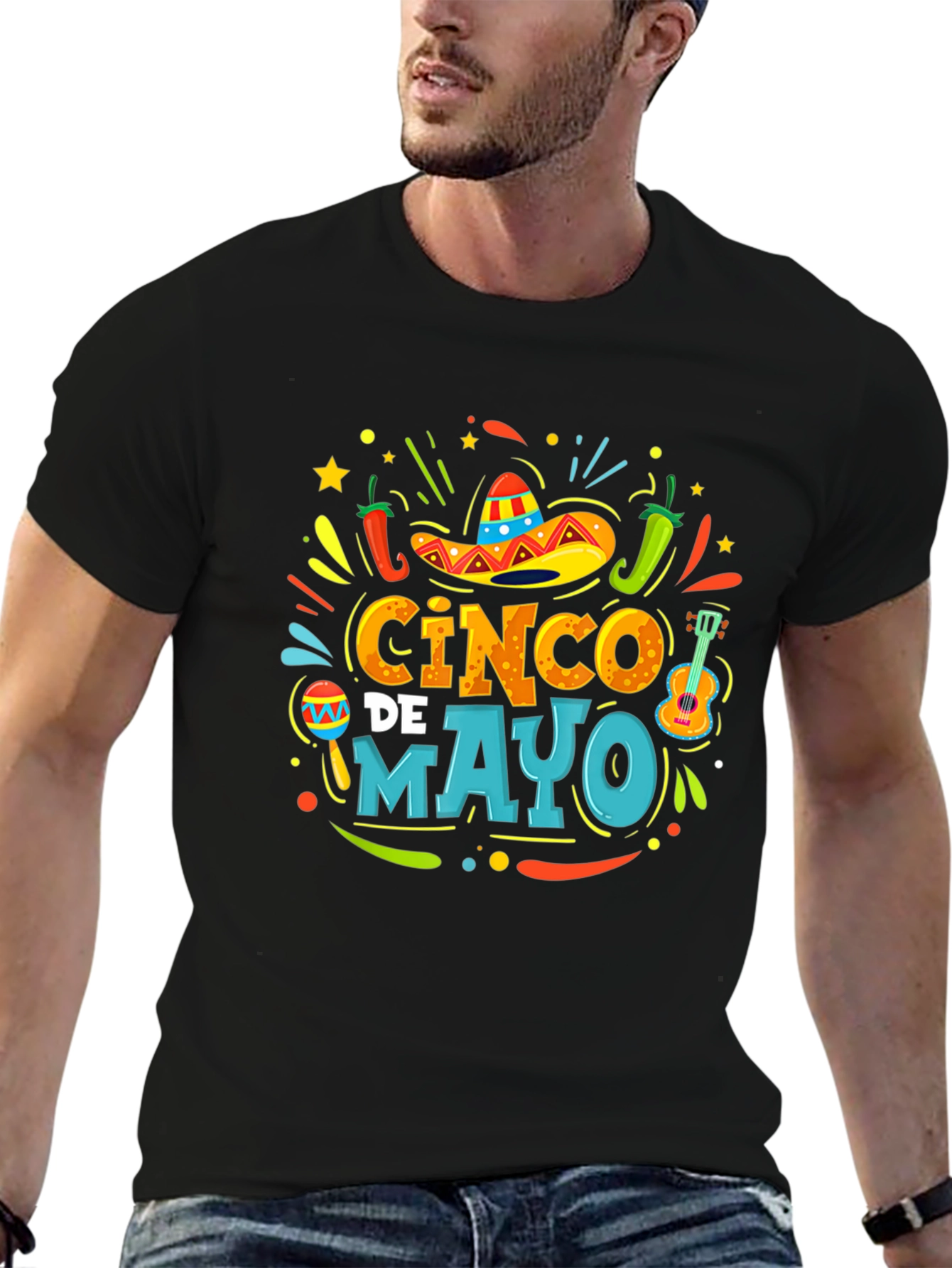 Cinco de Mayo Fiesta T-Shirt - Black Graphic Tee