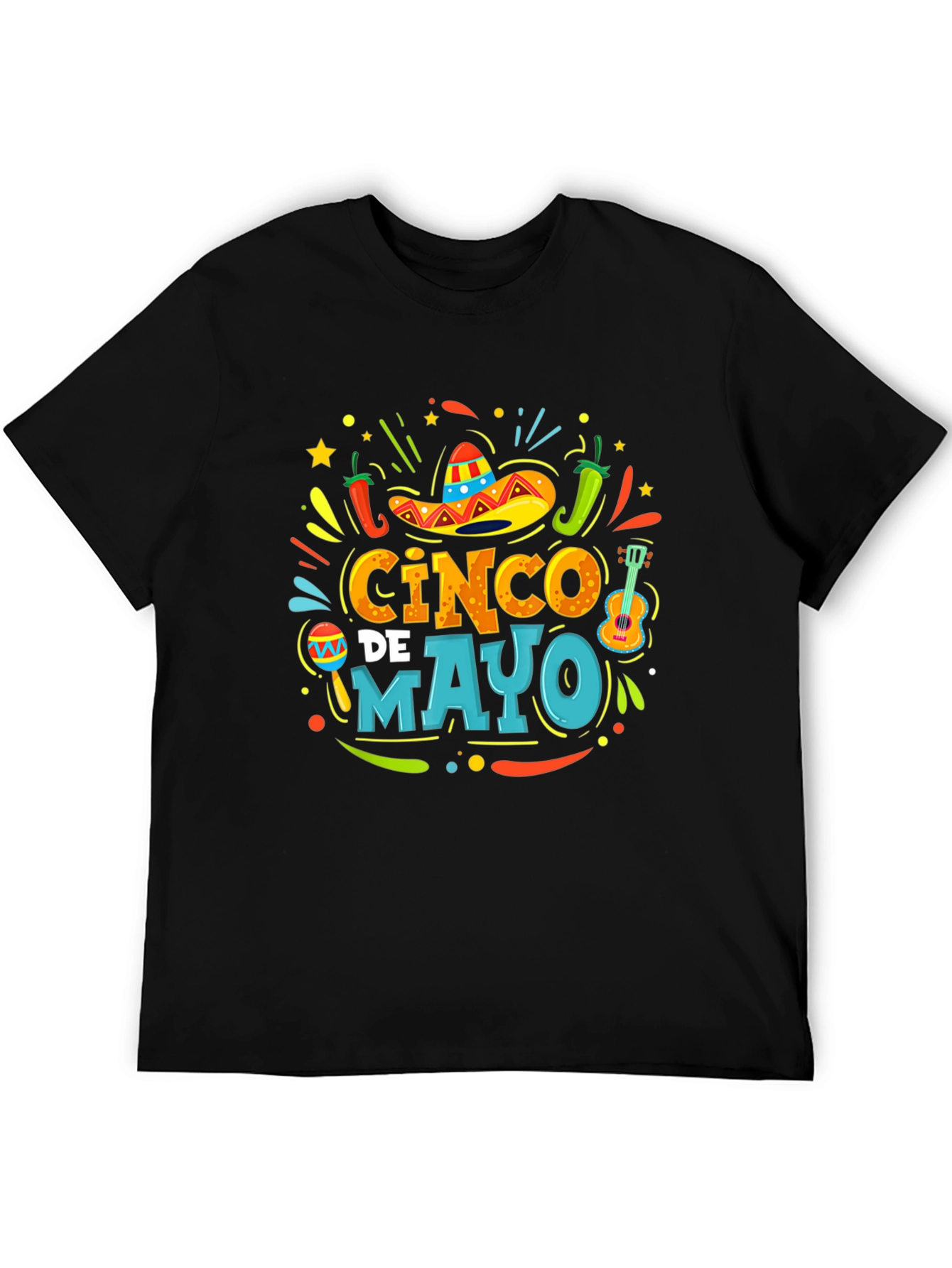 Cinco de Mayo Fiesta T-Shirt - Black Graphic Tee