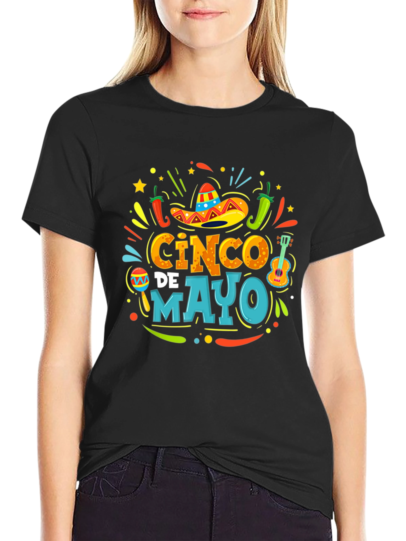 Cinco de Mayo Fiesta T-Shirt - Black Graphic Tee