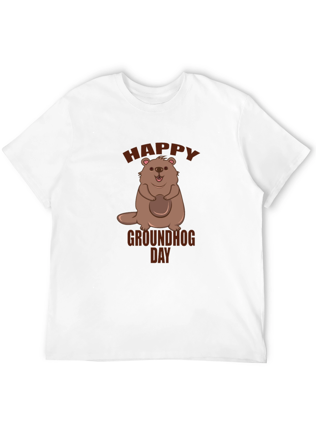 Happy Groundhog Day Black T-Shirt