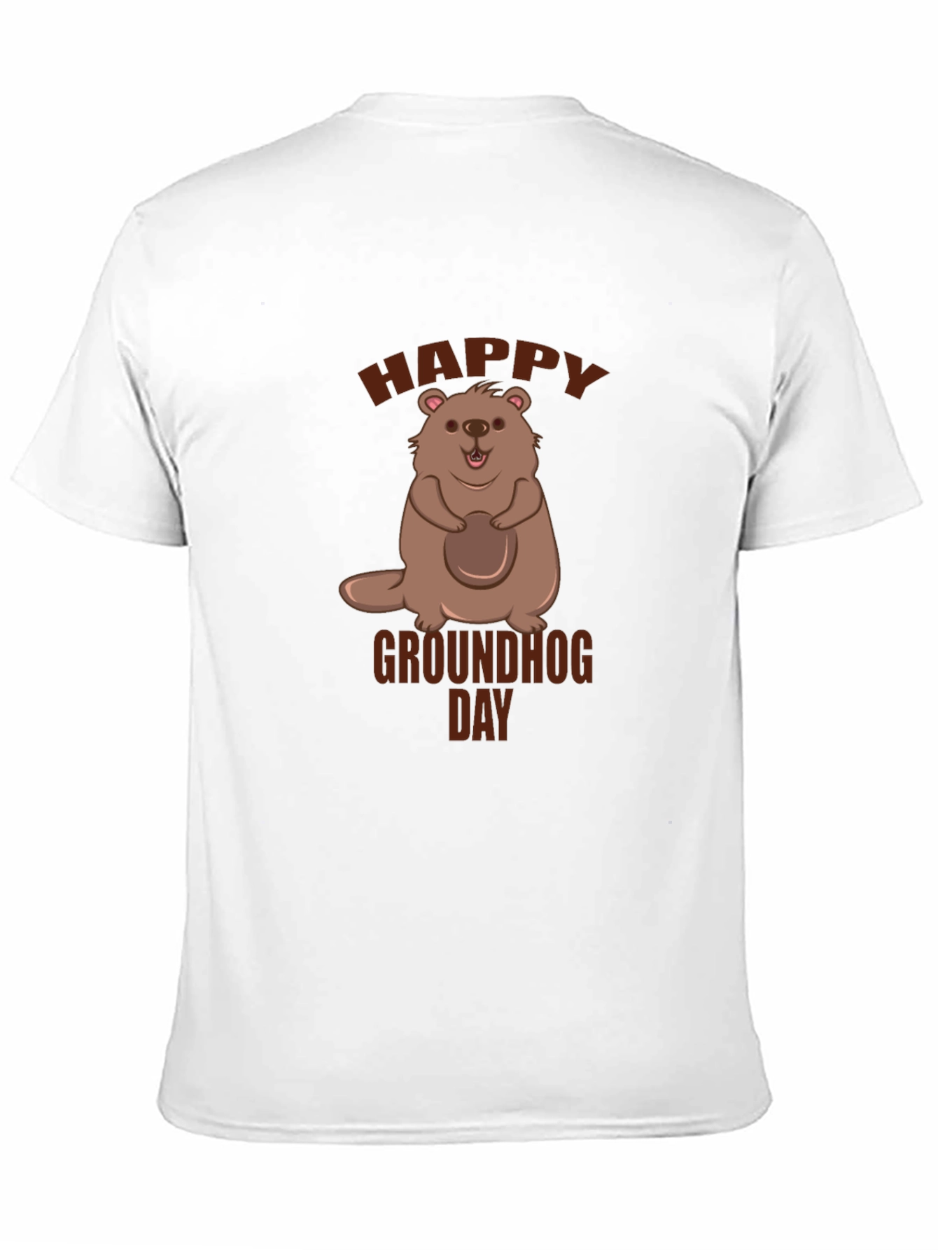Happy Groundhog Day Black T-Shirt