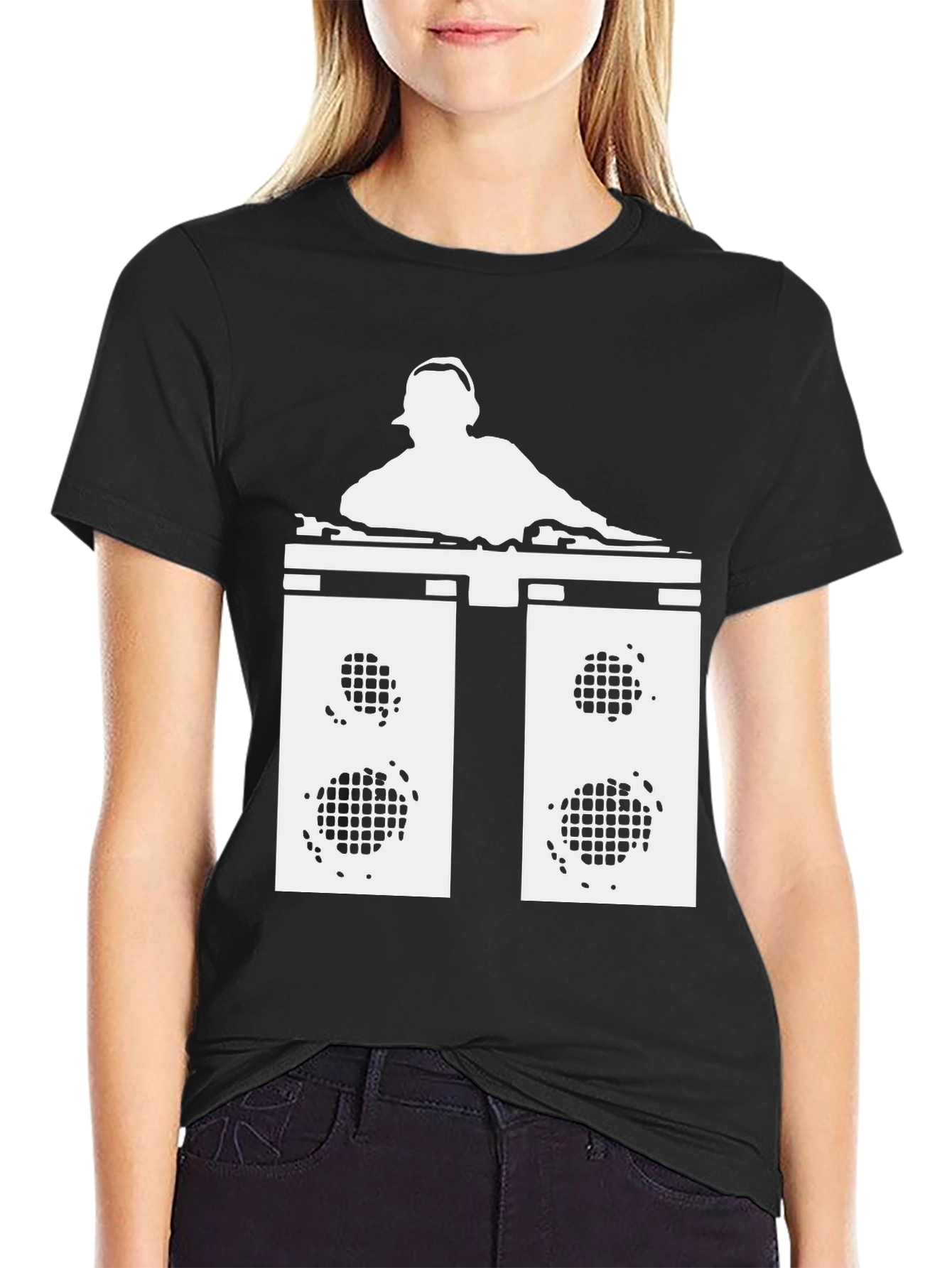 DJ Music Graphic T-Shirt - Black