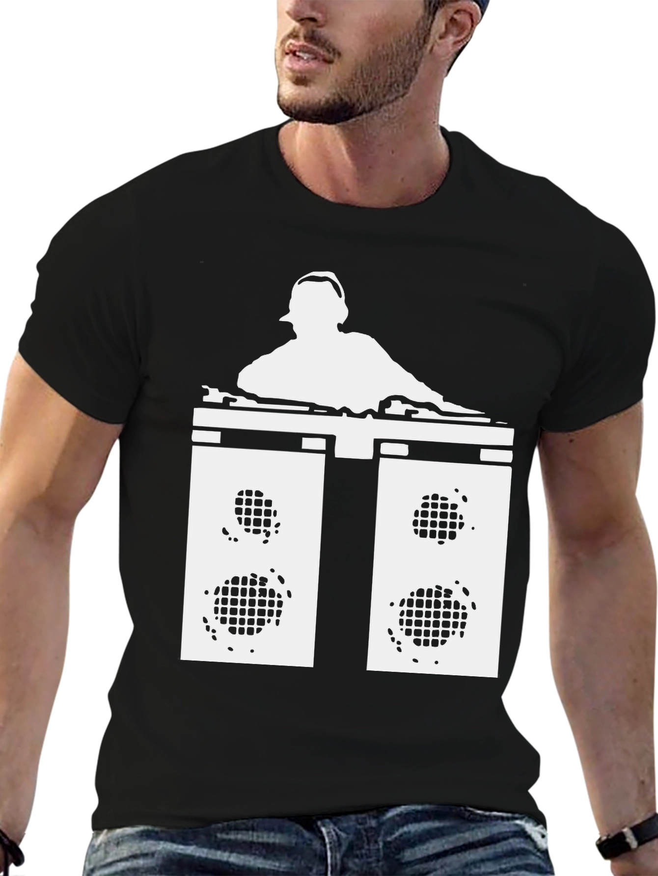 DJ Music Graphic T-Shirt - Black