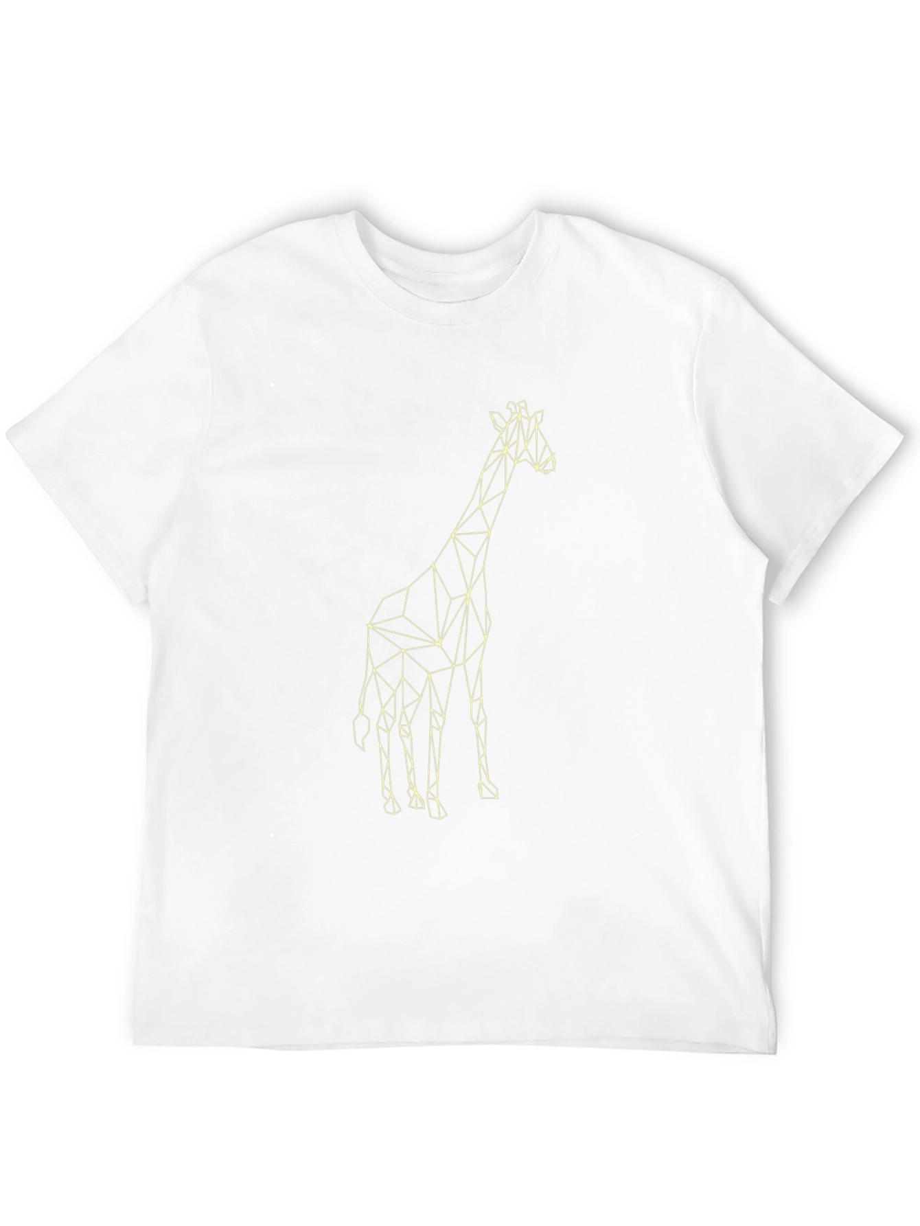 Geometric Giraffe Graphic Tee - Black