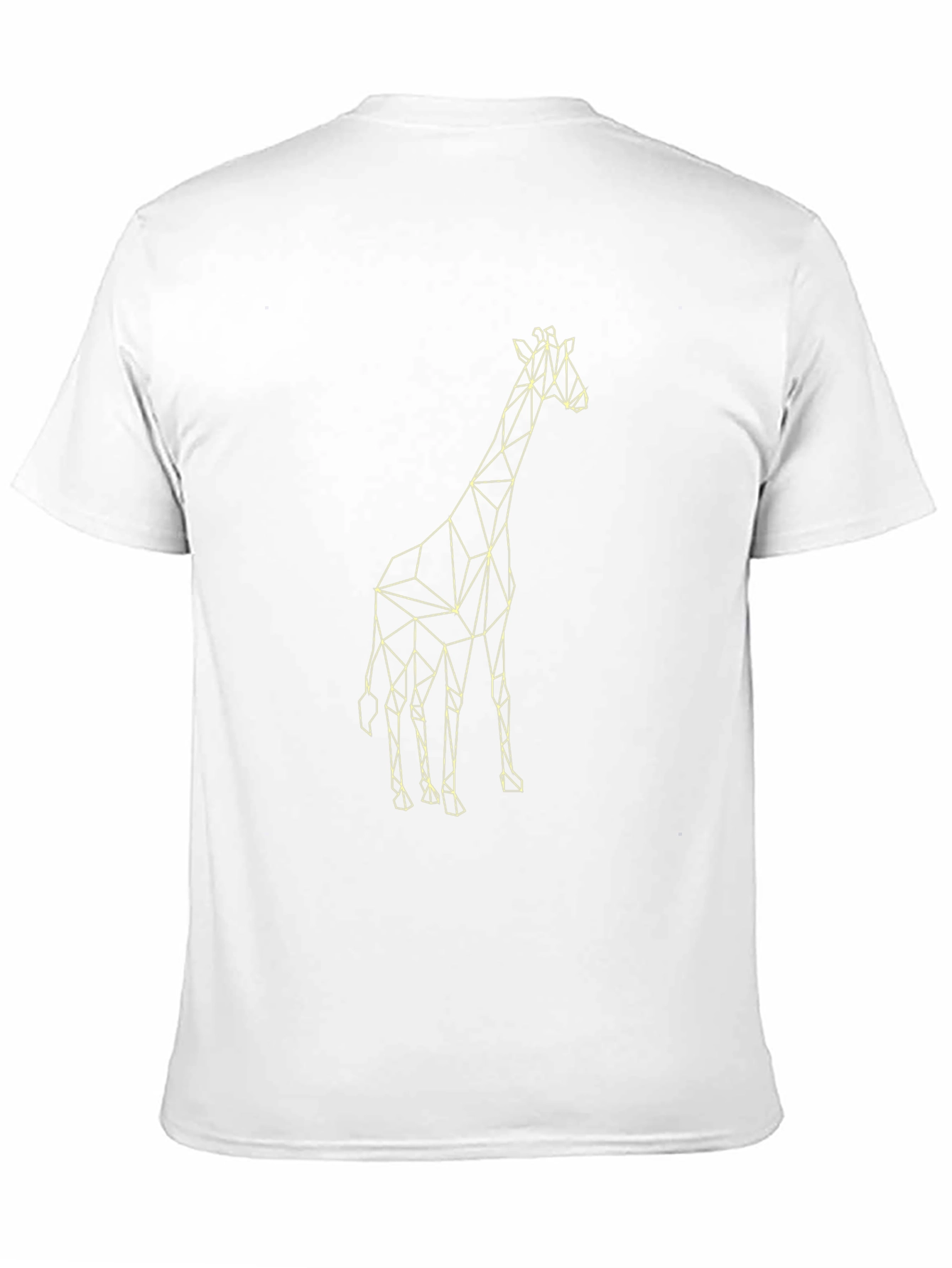 Geometric Giraffe Graphic Tee - Black