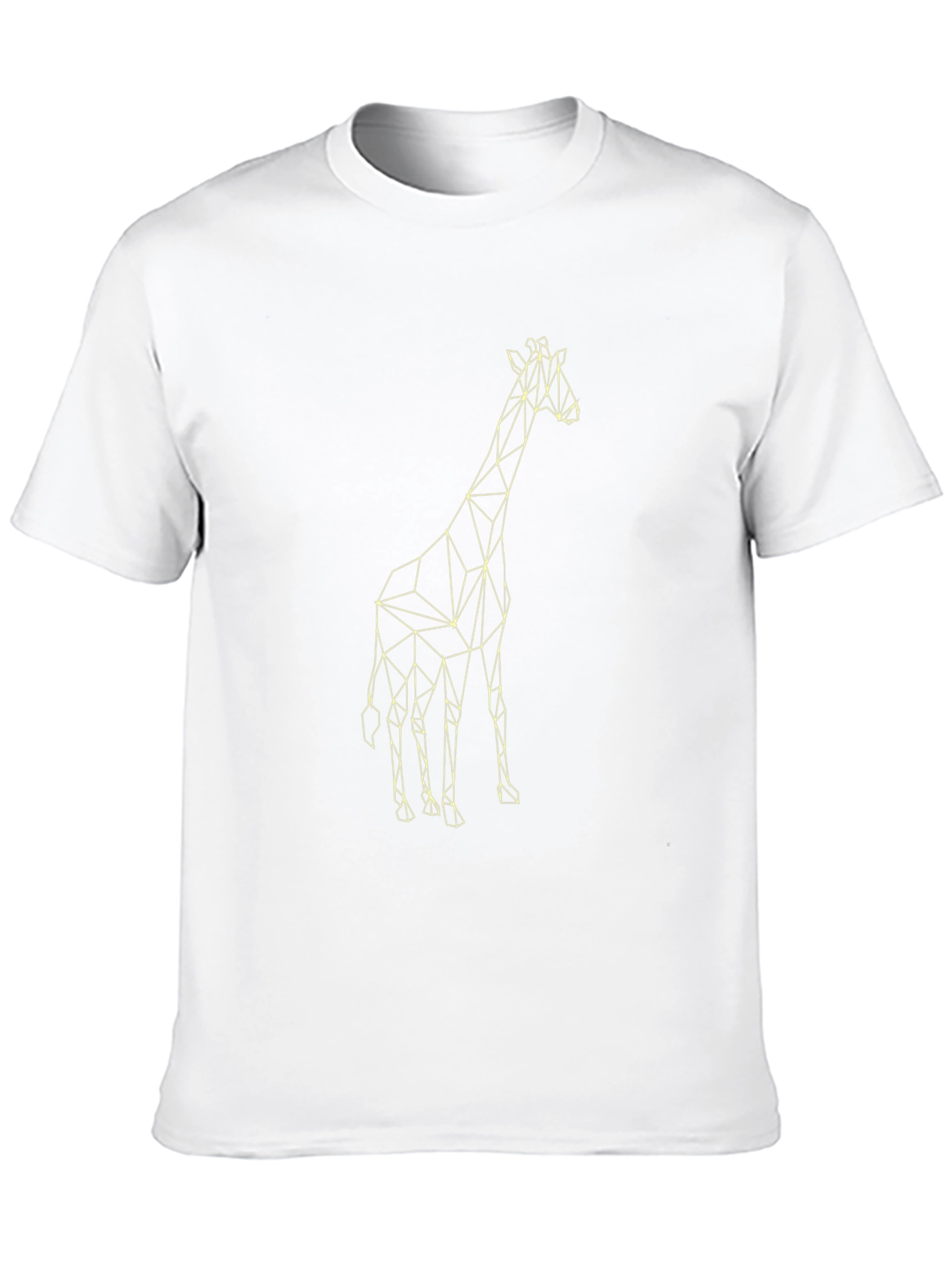 Geometric Giraffe Graphic Tee - Black