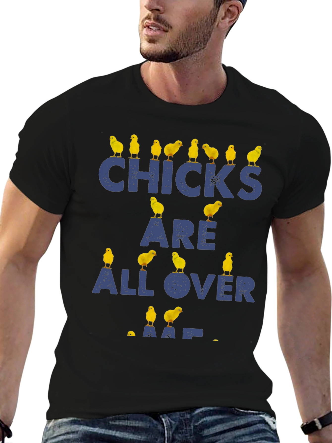 Funny Chicken Chicks All Over T-Shirt