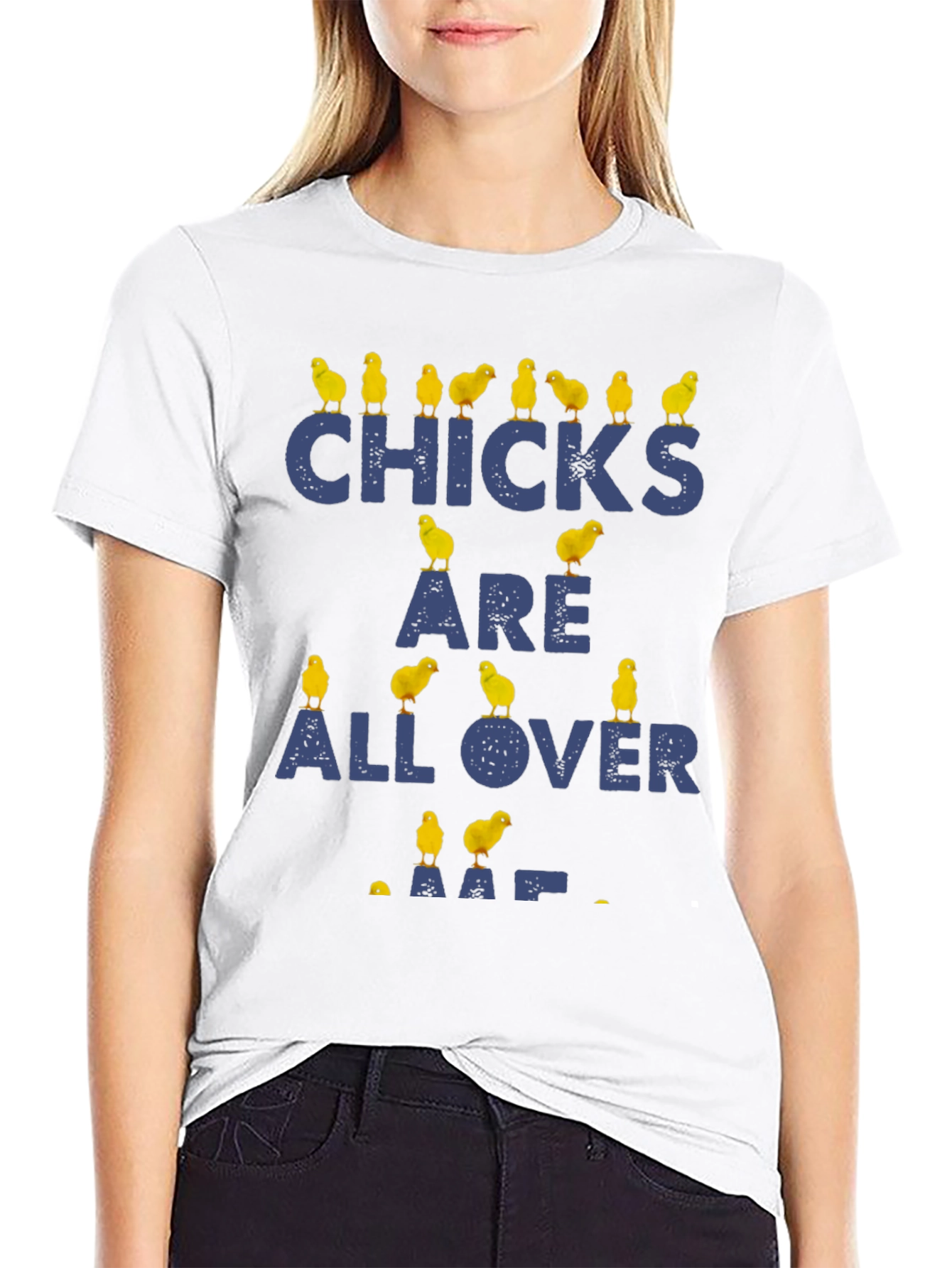 Funny Chicken Chicks All Over T-Shirt