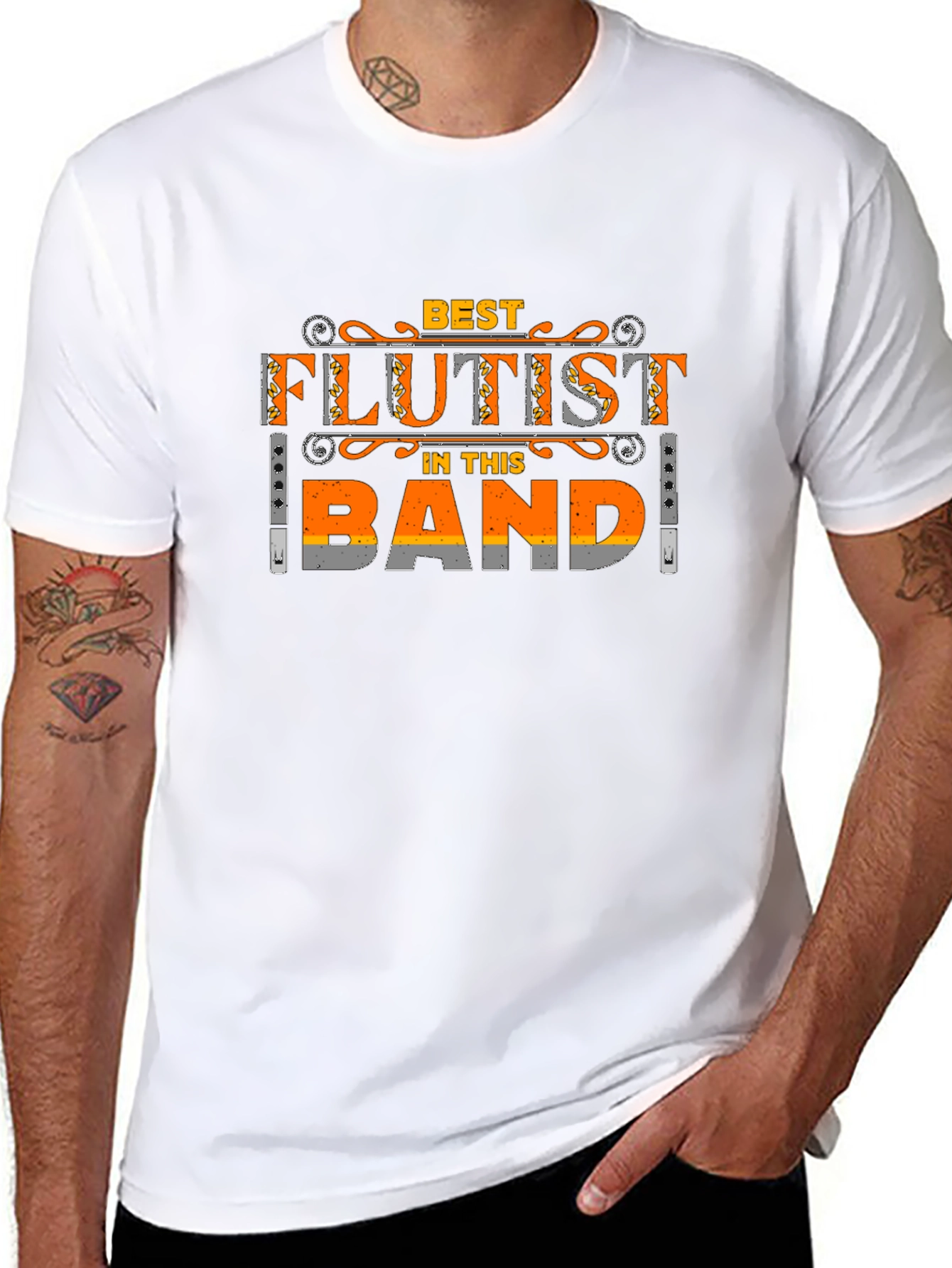 Best Flutist in the Band Black T-Shirt
