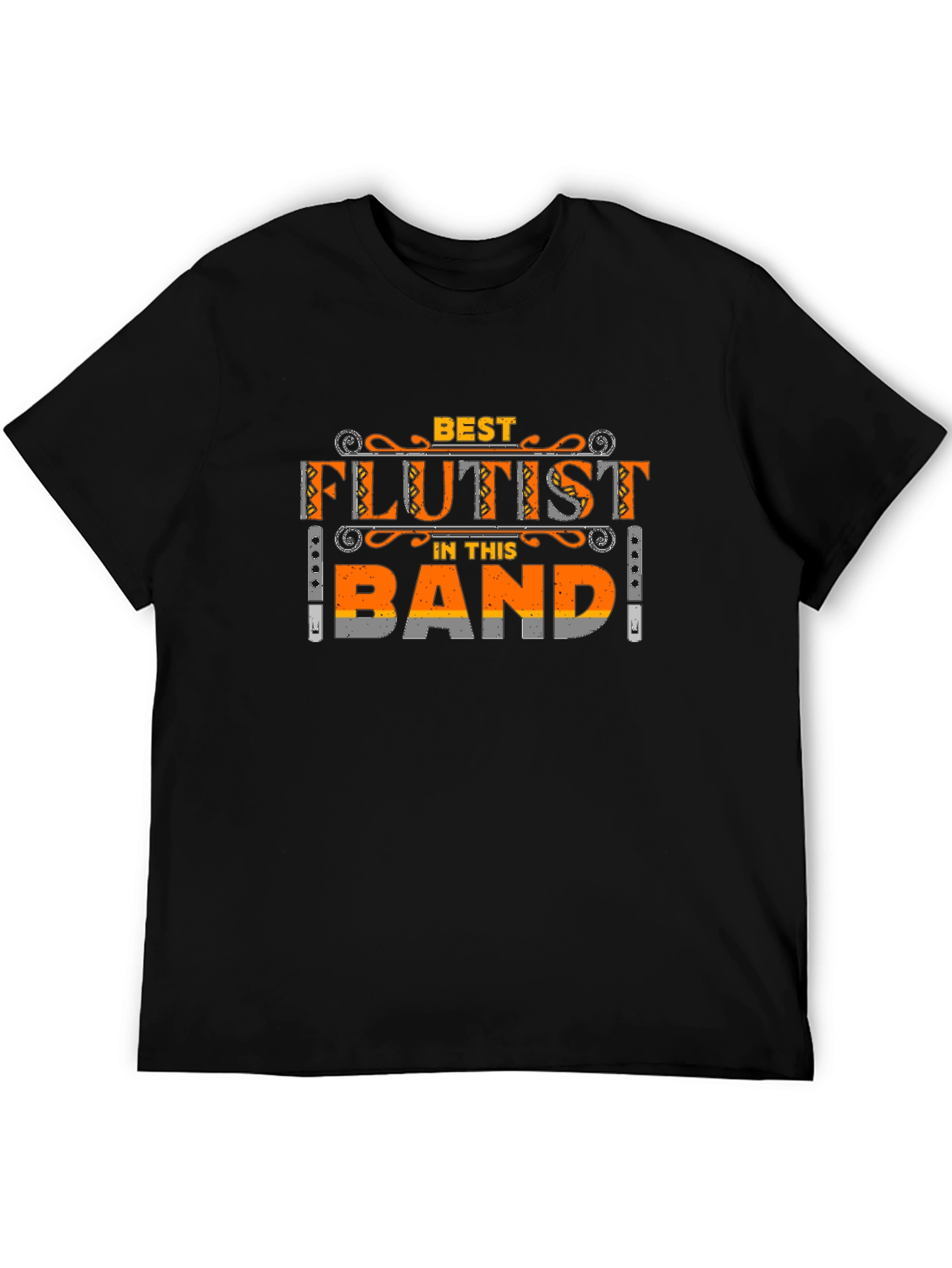 Best Flutist in the Band Black T-Shirt