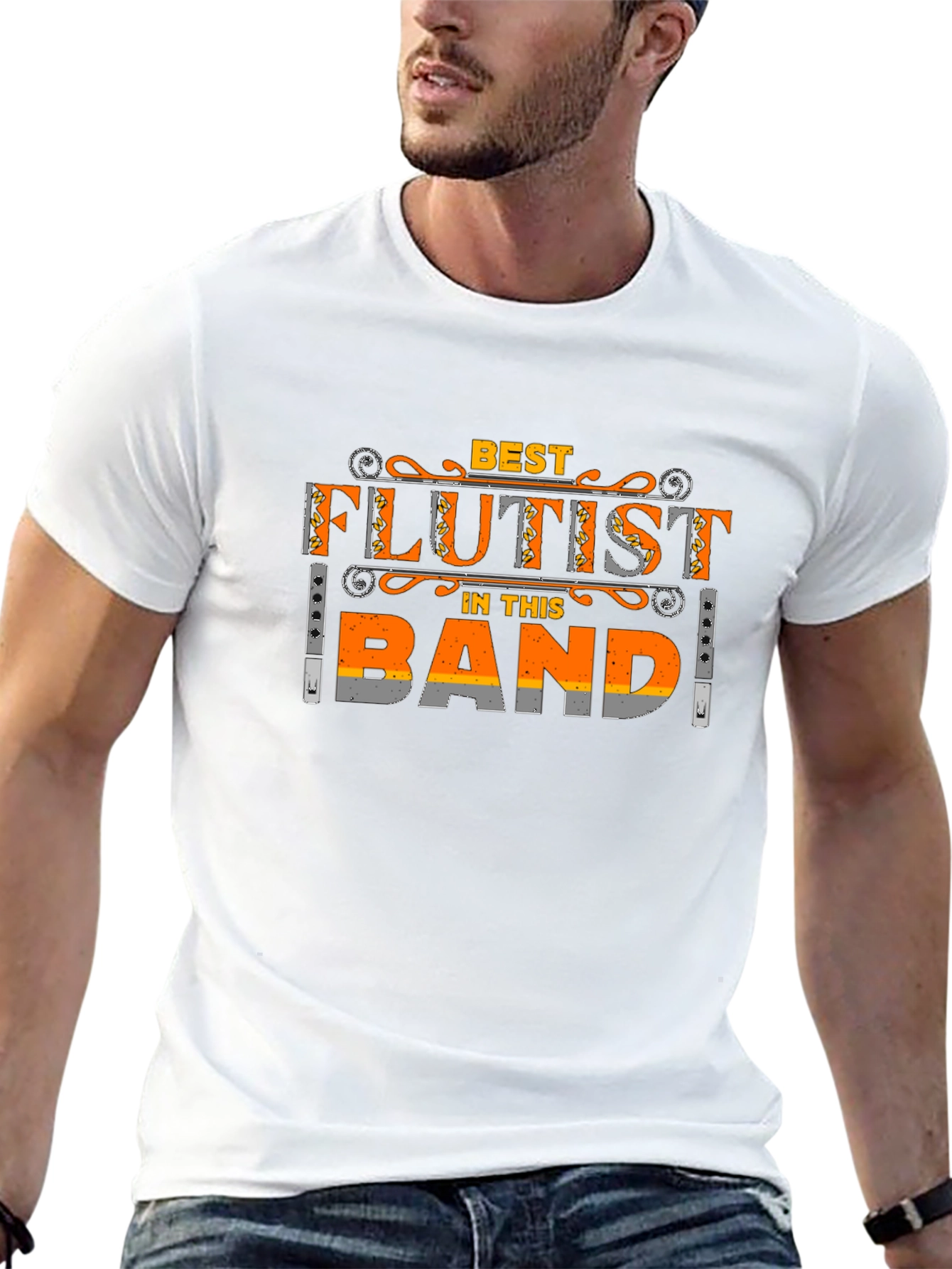 Best Flutist in the Band Black T-Shirt