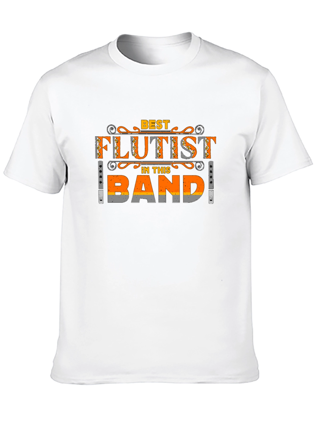 Best Flutist in the Band Black T-Shirt