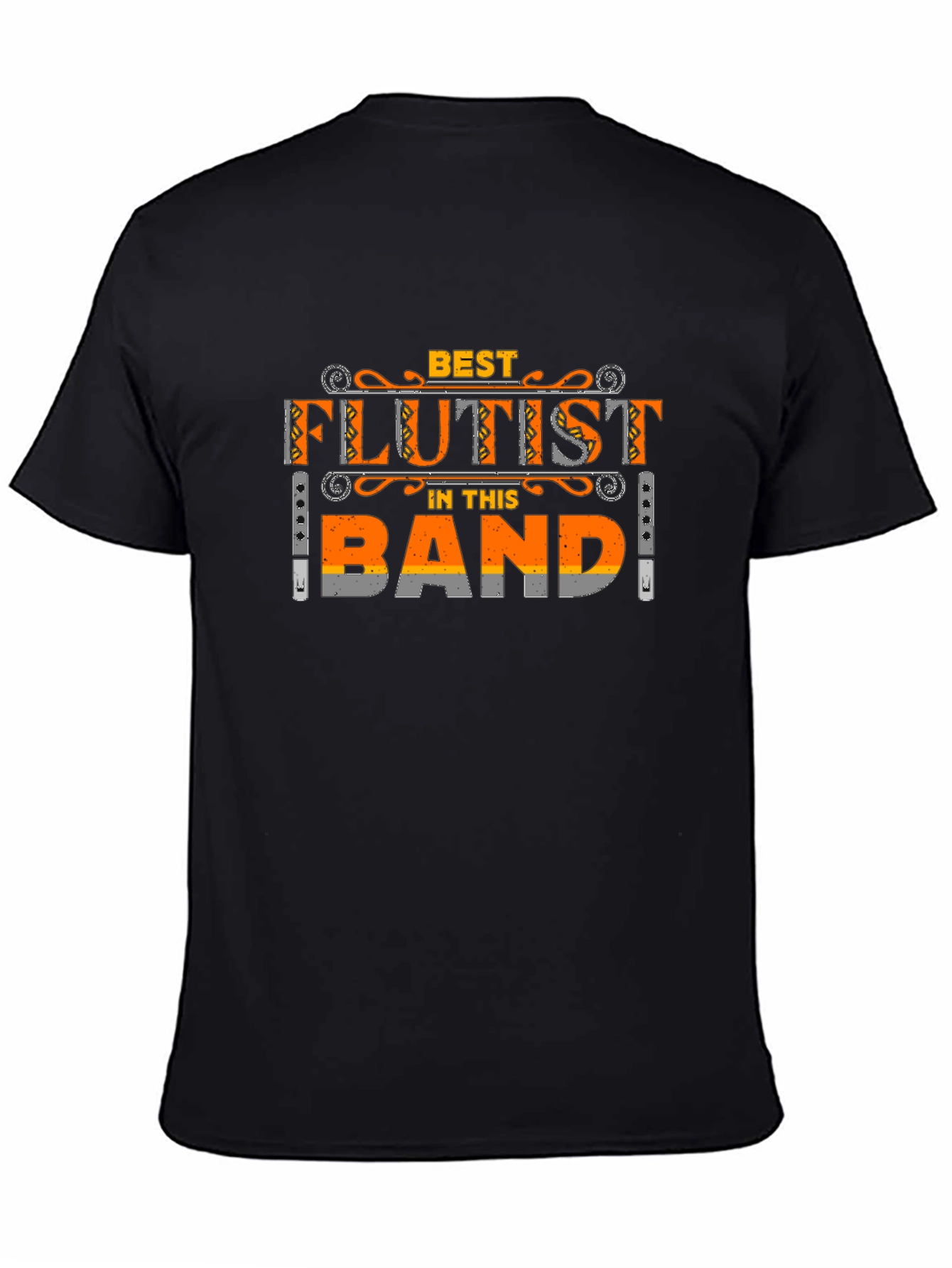 Best Flutist in the Band Black T-Shirt
