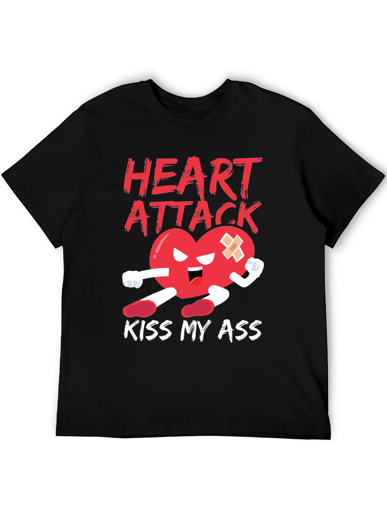 Heart Attack Kiss My Ass Graphic T-Shirt
