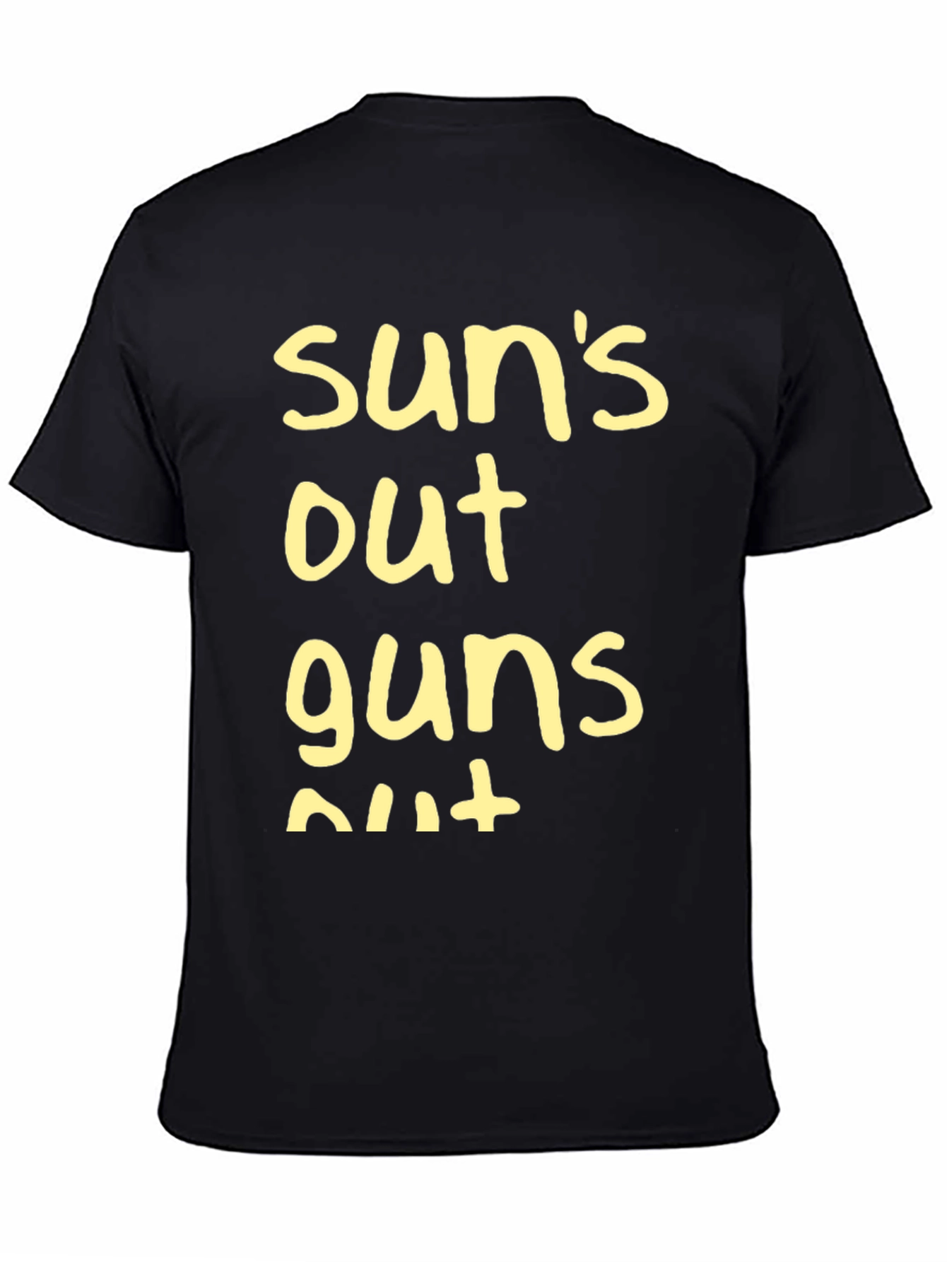 Suns Out Guns Out Black T-Shirt