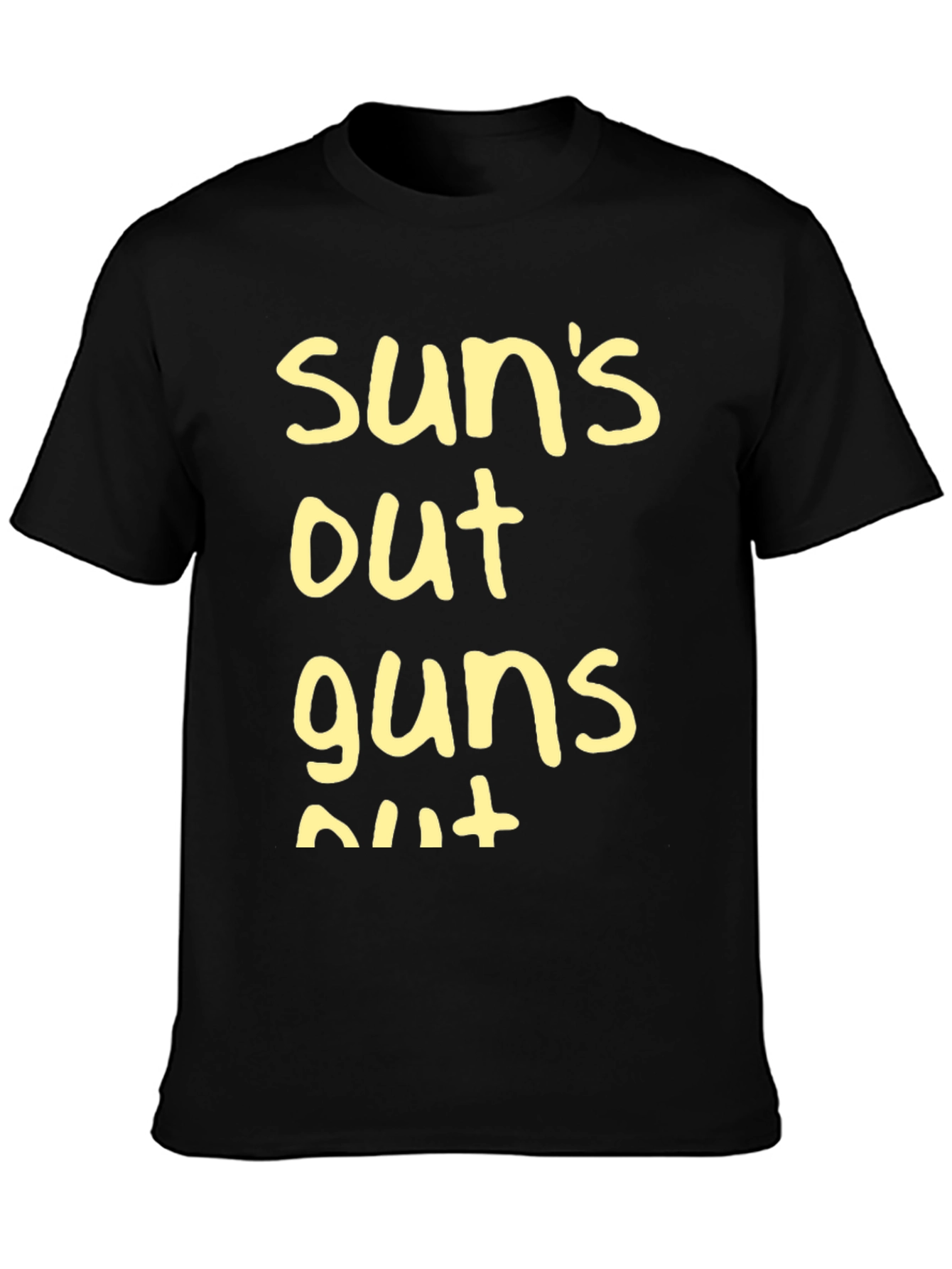 Suns Out Guns Out Black T-Shirt