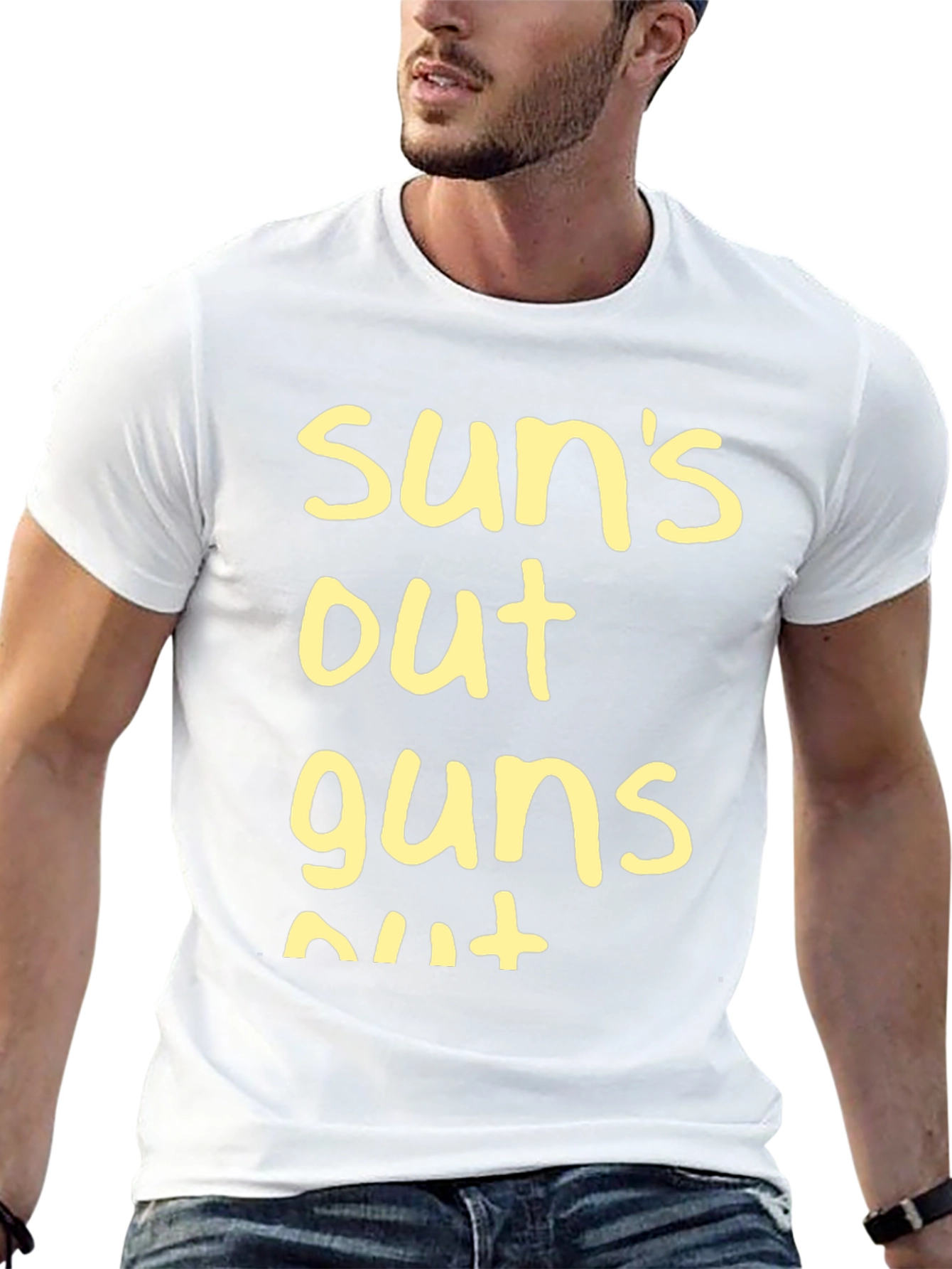Suns Out Guns Out Black T-Shirt