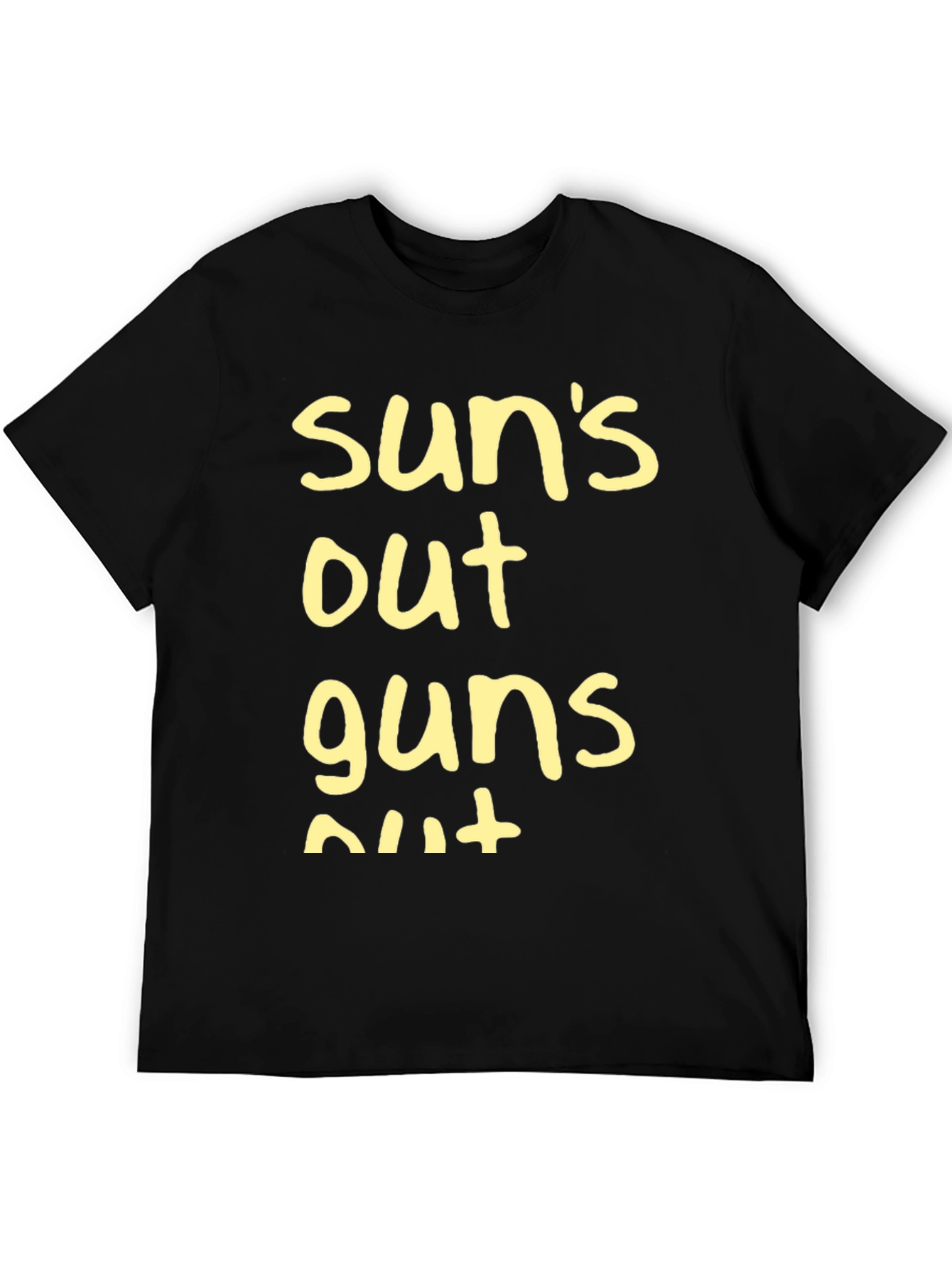 Suns Out Guns Out Black T-Shirt