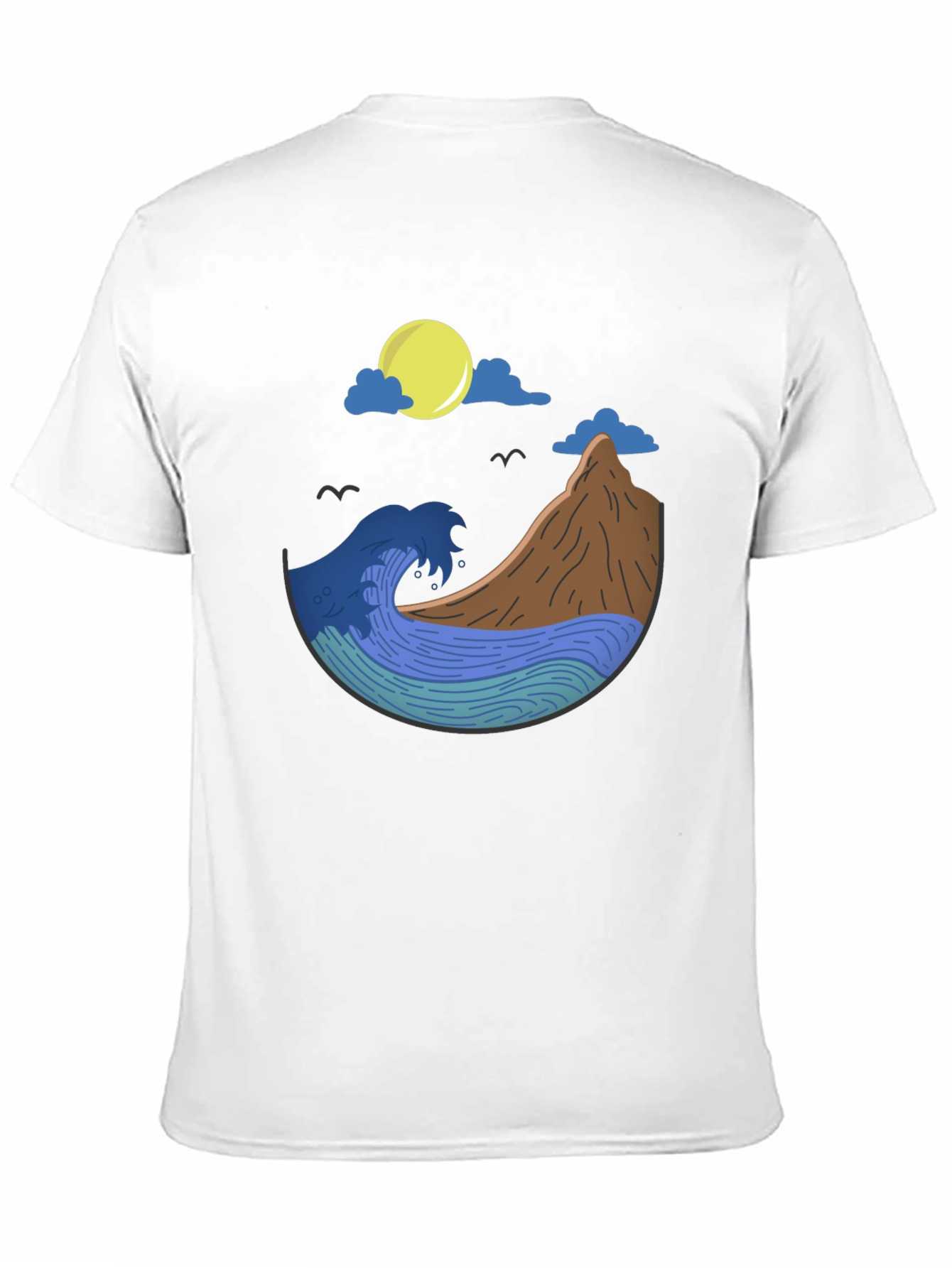 Nature Wave Graphic Tee - Mens Black T-Shirt