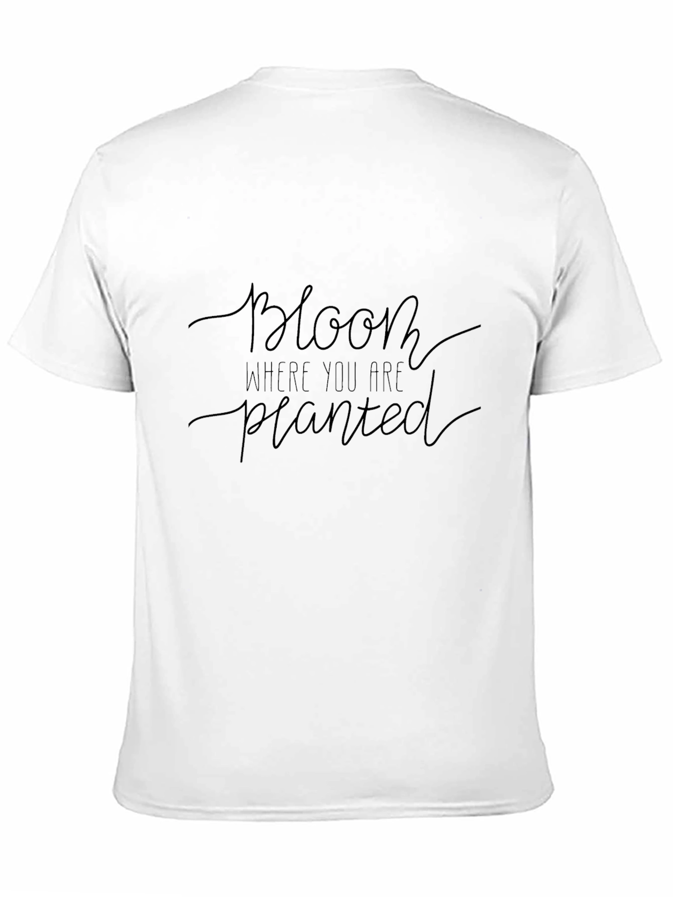 Bloom Where You Are Planted Graphic Tee - Black